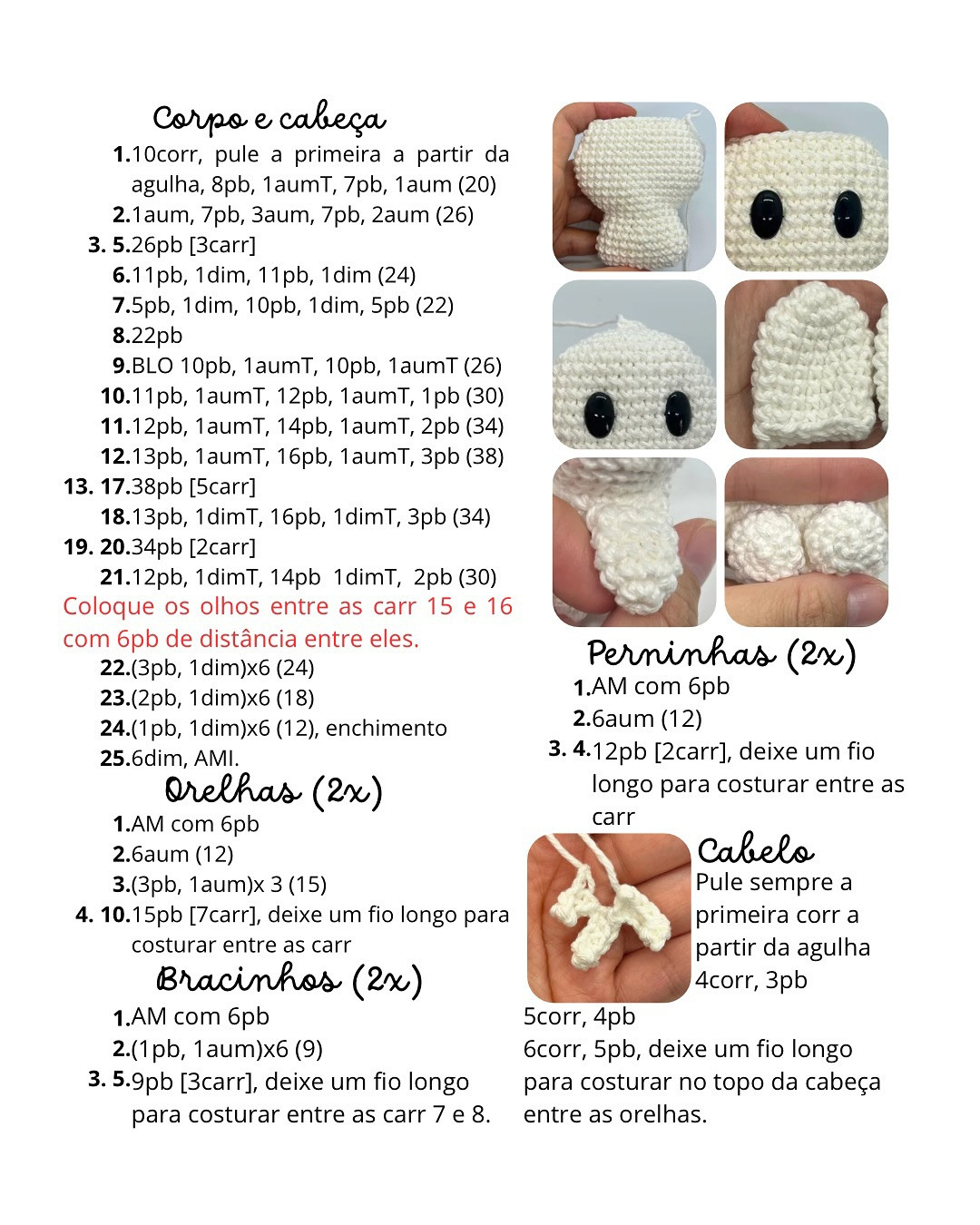 Gráfico de amigurumi coelhinho Kiki: receita grátis!