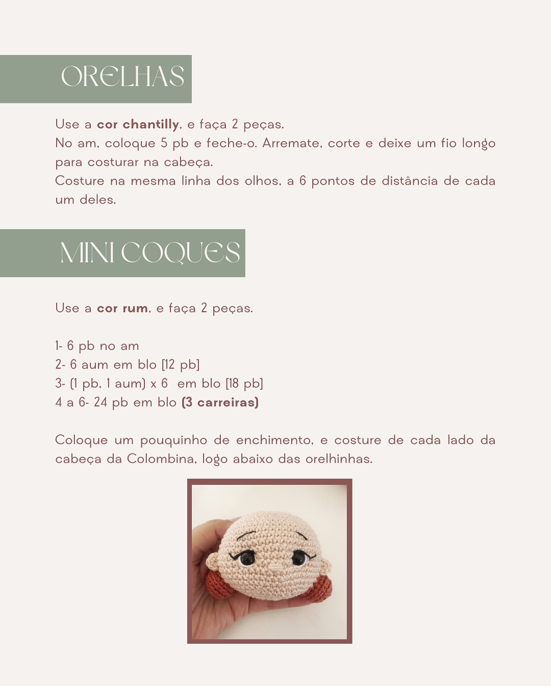 Gráfico de Amigurumi Colombina: Receita Grátis!