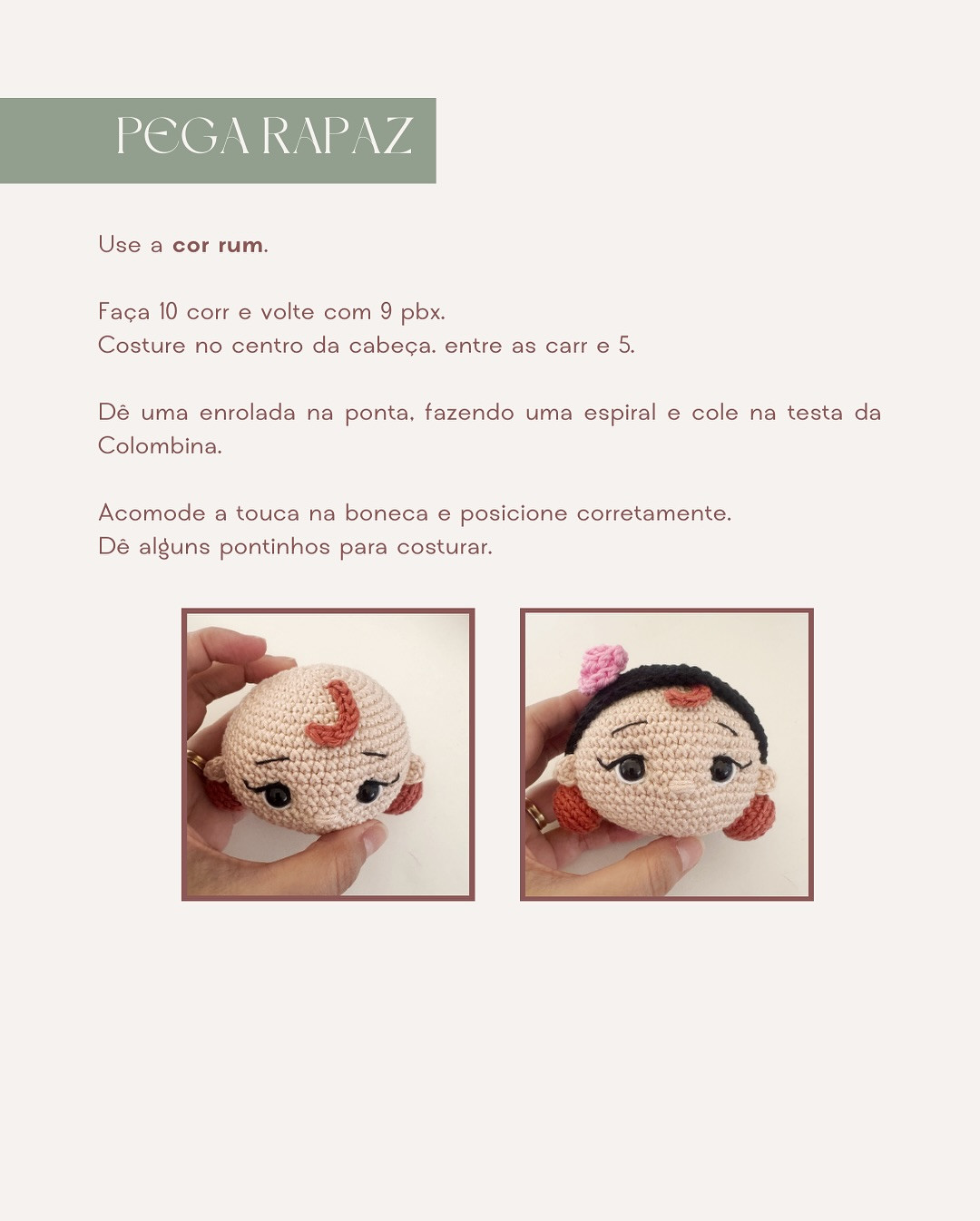 Gráfico de Amigurumi Colombina: Receita Grátis!