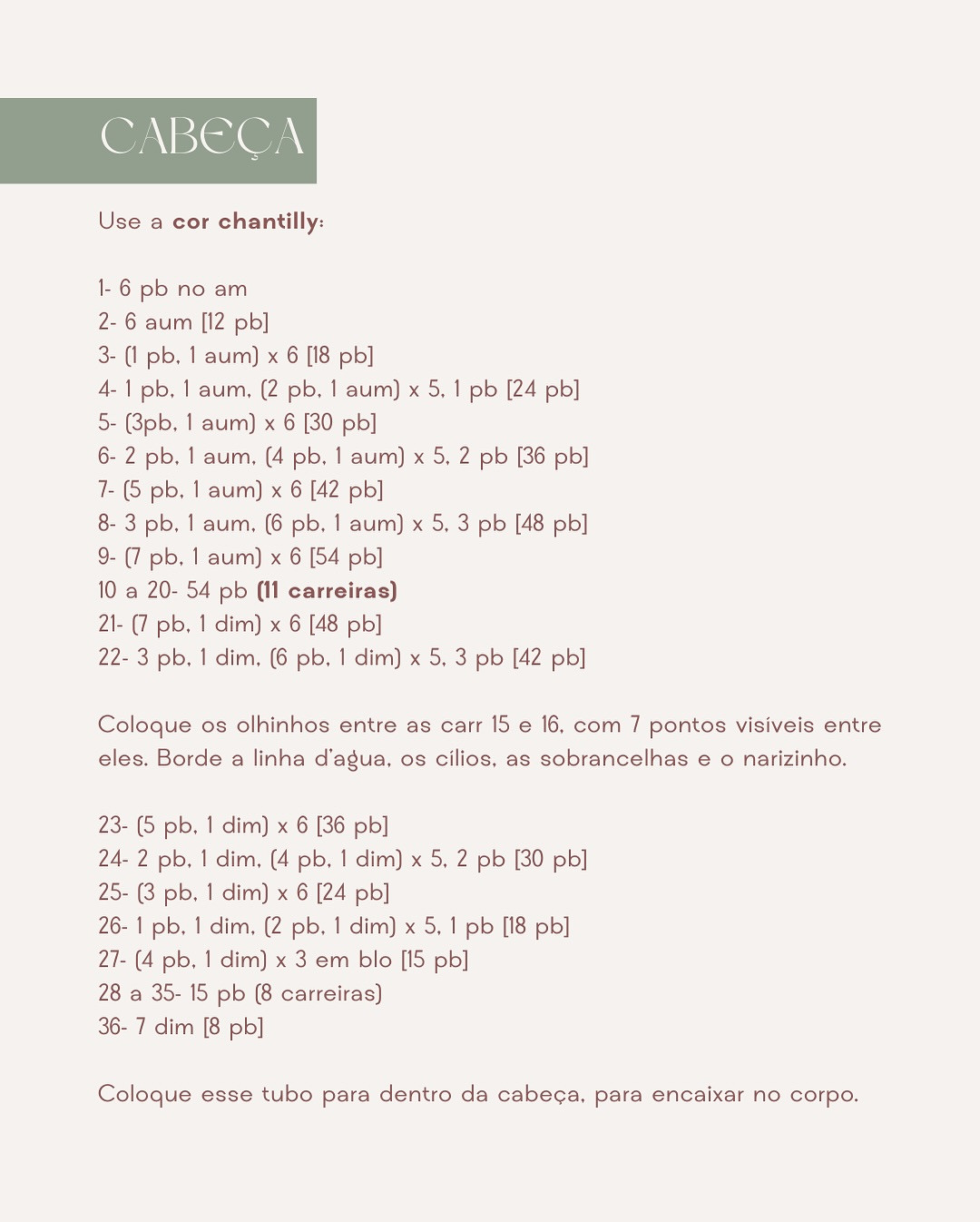 Gráfico de Amigurumi Colombina: Receita Grátis!