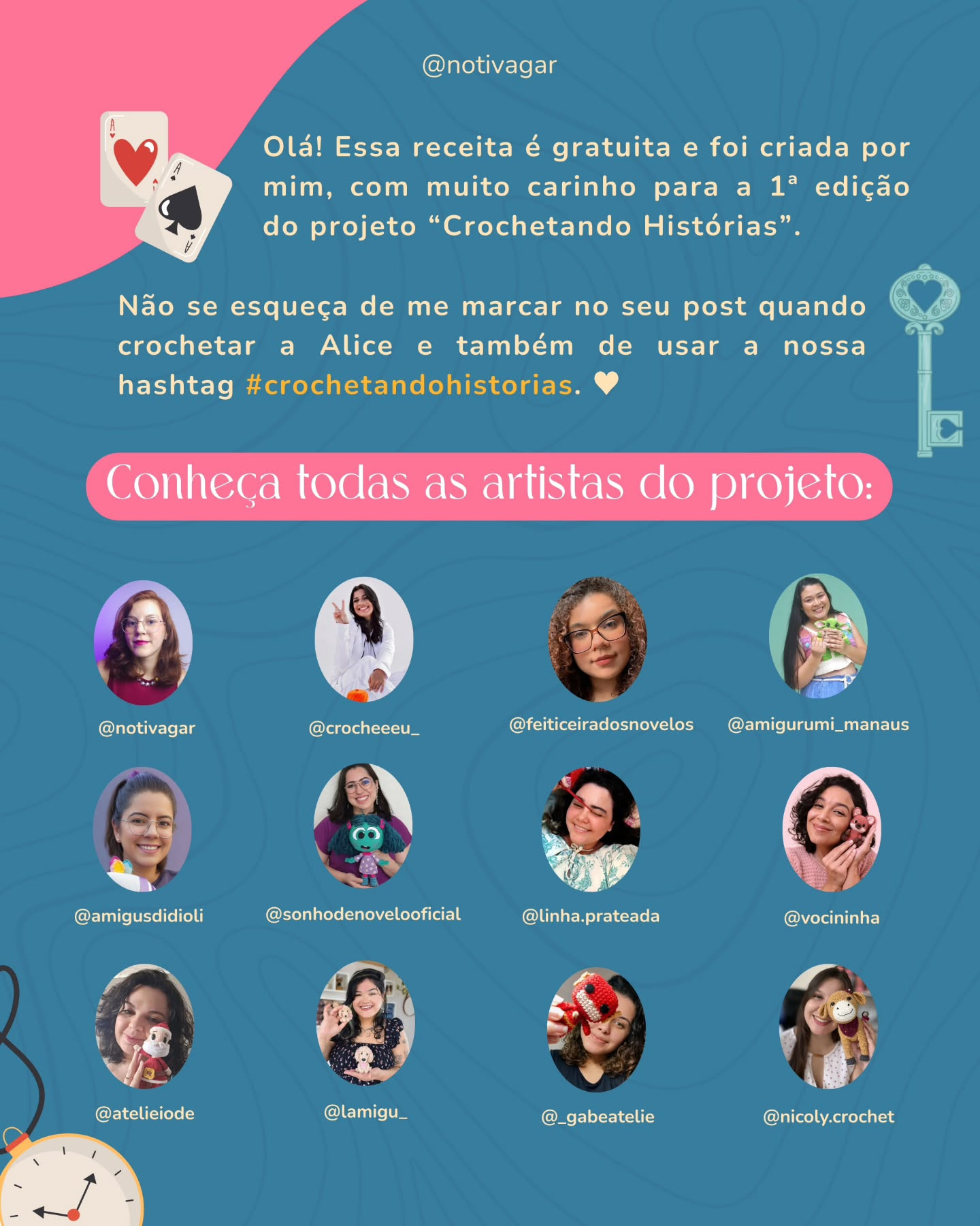 Gráfico de Amigurumi da Alice no País das Maravilhas - Receita Grátis