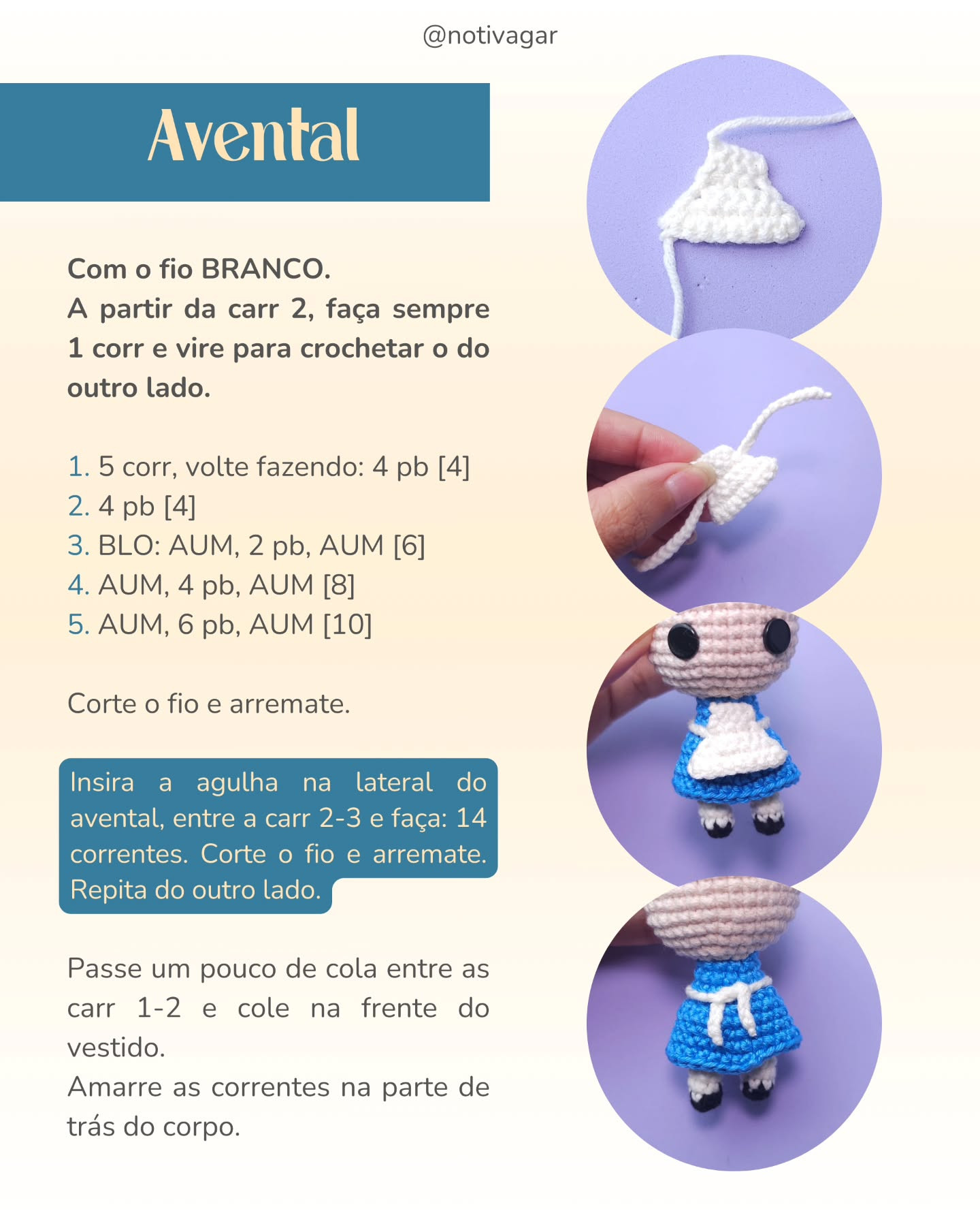 Gráfico de Amigurumi da Alice no País das Maravilhas - Receita Grátis