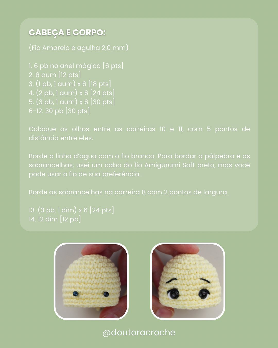 Gráfico de amigurumi de pintinho na casca: receita grátis
