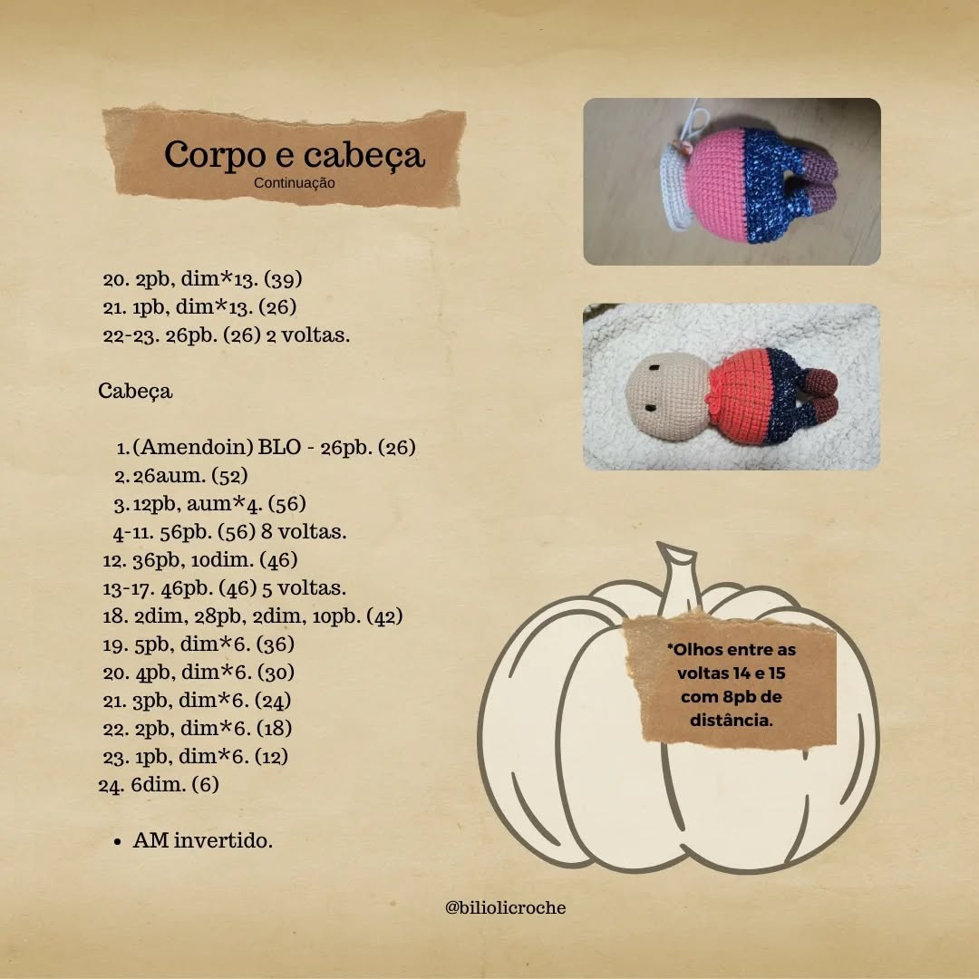 Gráfico de amigurumi de ursinho em formato de laranja grátis!