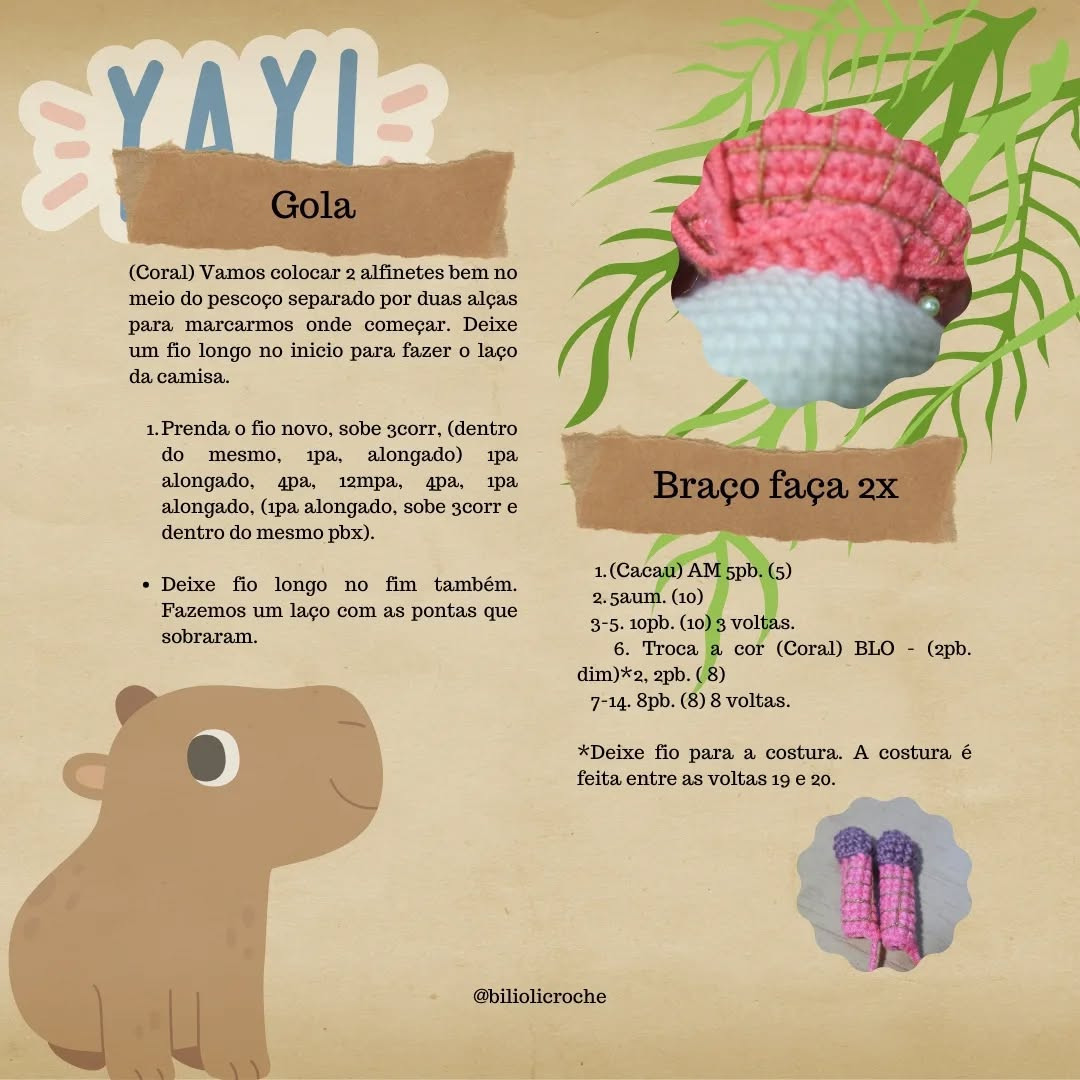 Gráfico de amigurumi de ursinho em formato de laranja grátis!