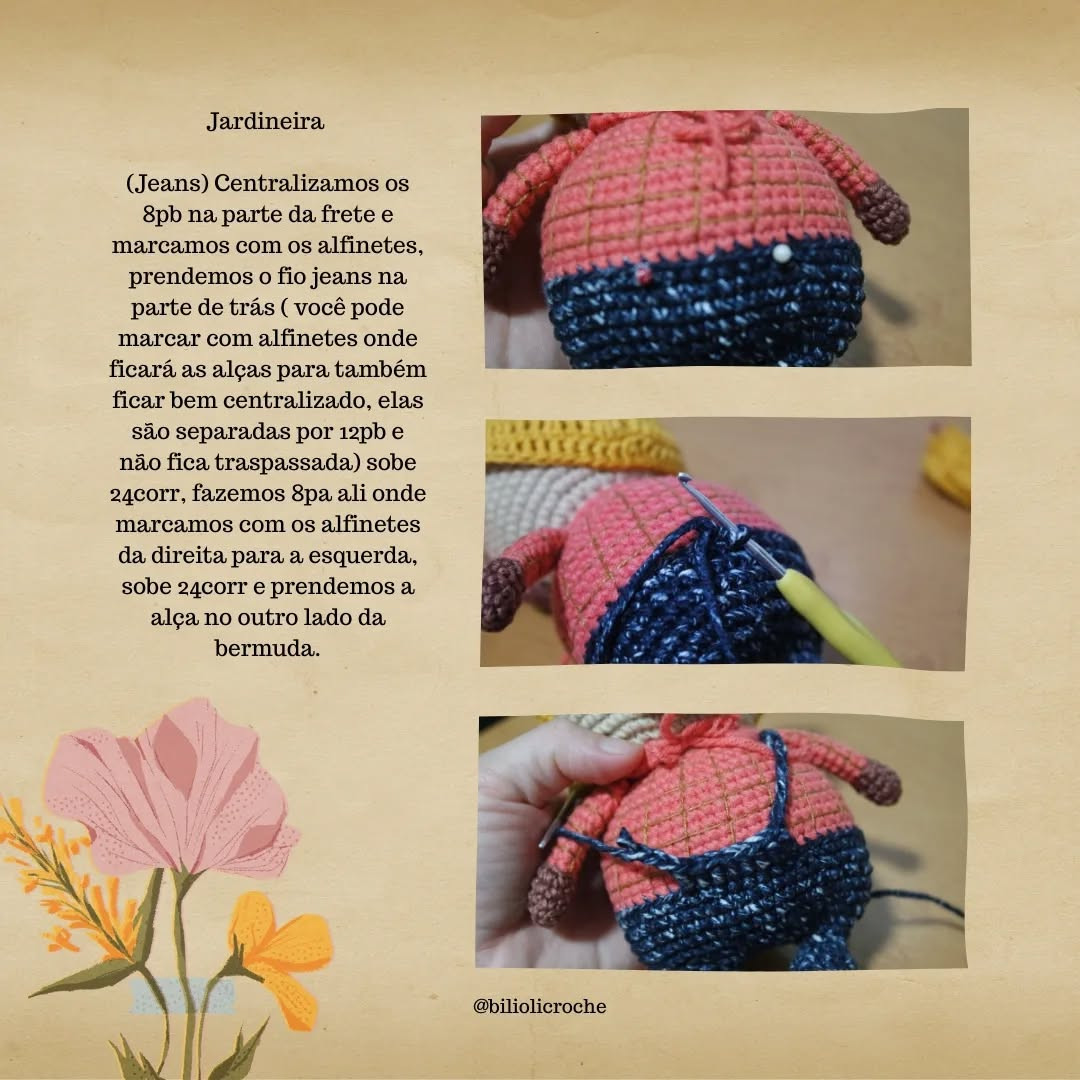 Gráfico de amigurumi de ursinho em formato de laranja grátis!