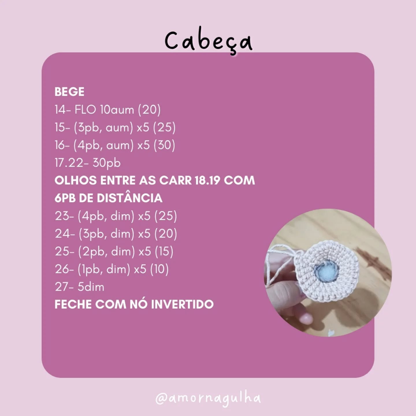 Gráfico de Amigurumi Fern: Receita Gratuita