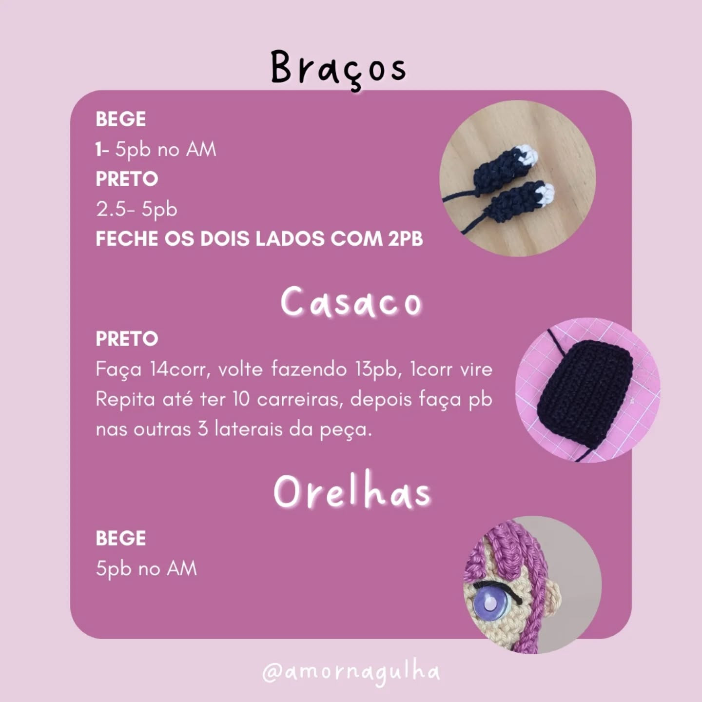 Gráfico de Amigurumi Fern: Receita Gratuita