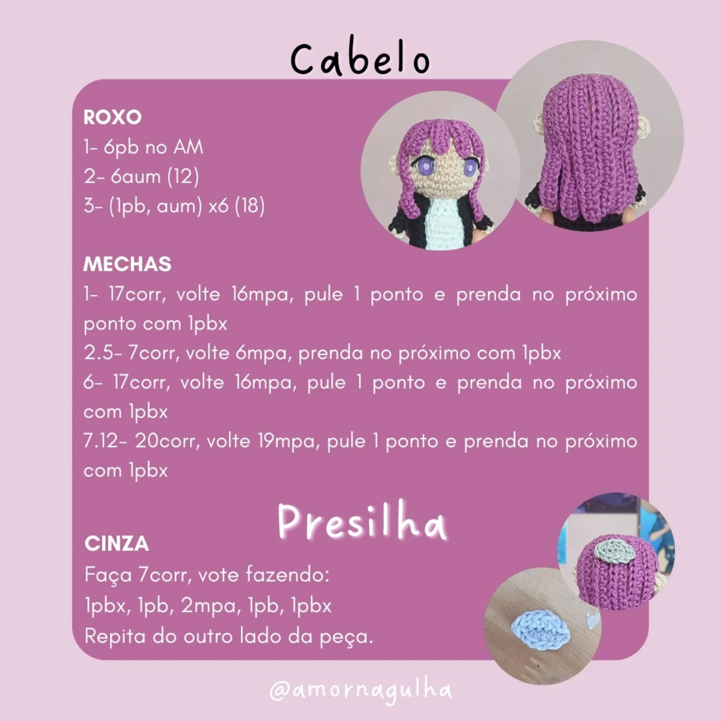 Gráfico de Amigurumi Fern: Receita Gratuita