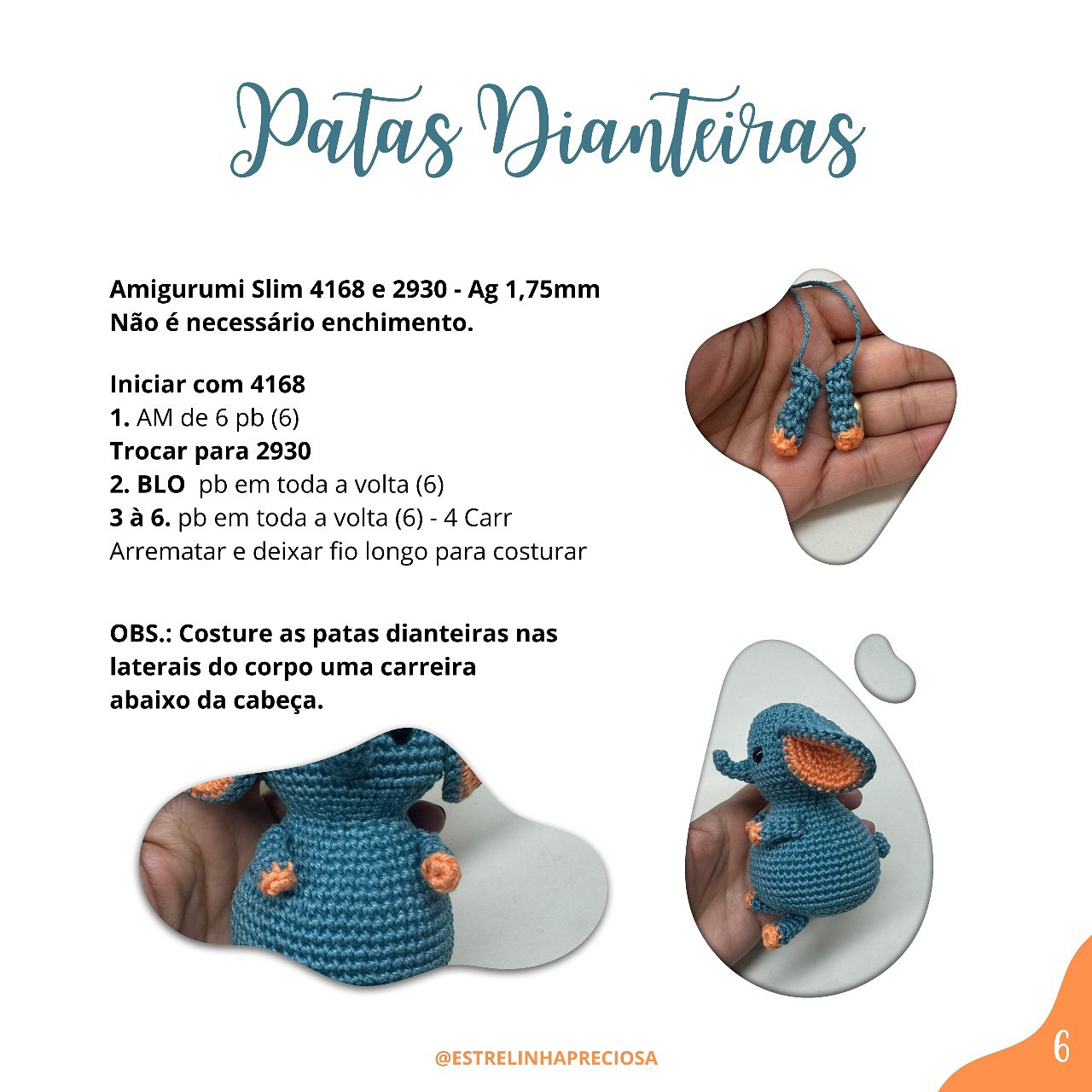 Gráfico de amigurumi grátis: Elefante sensorial
