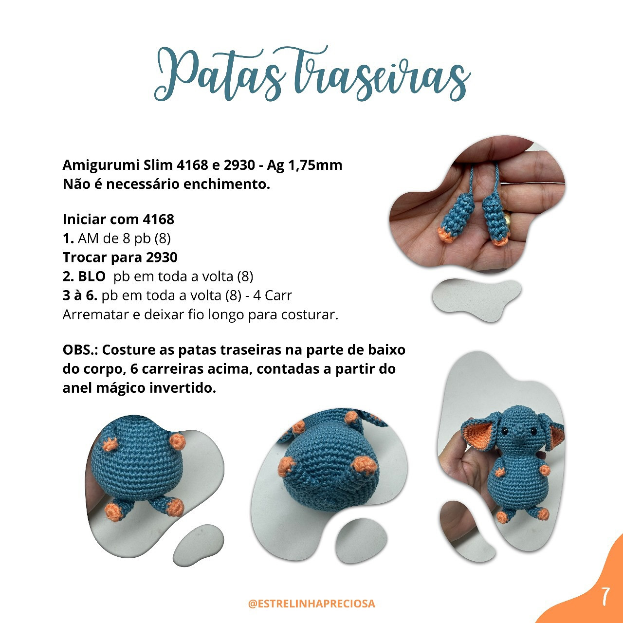 Gráfico de amigurumi grátis: Elefante sensorial