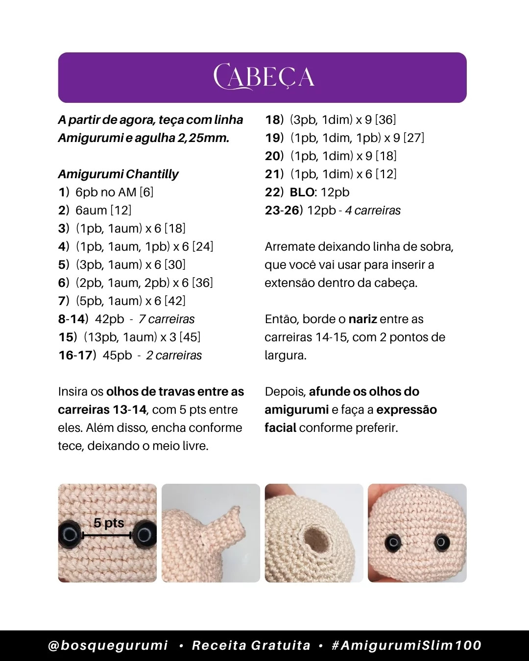 Gráfico de amigurumi grátis: Rainha Má