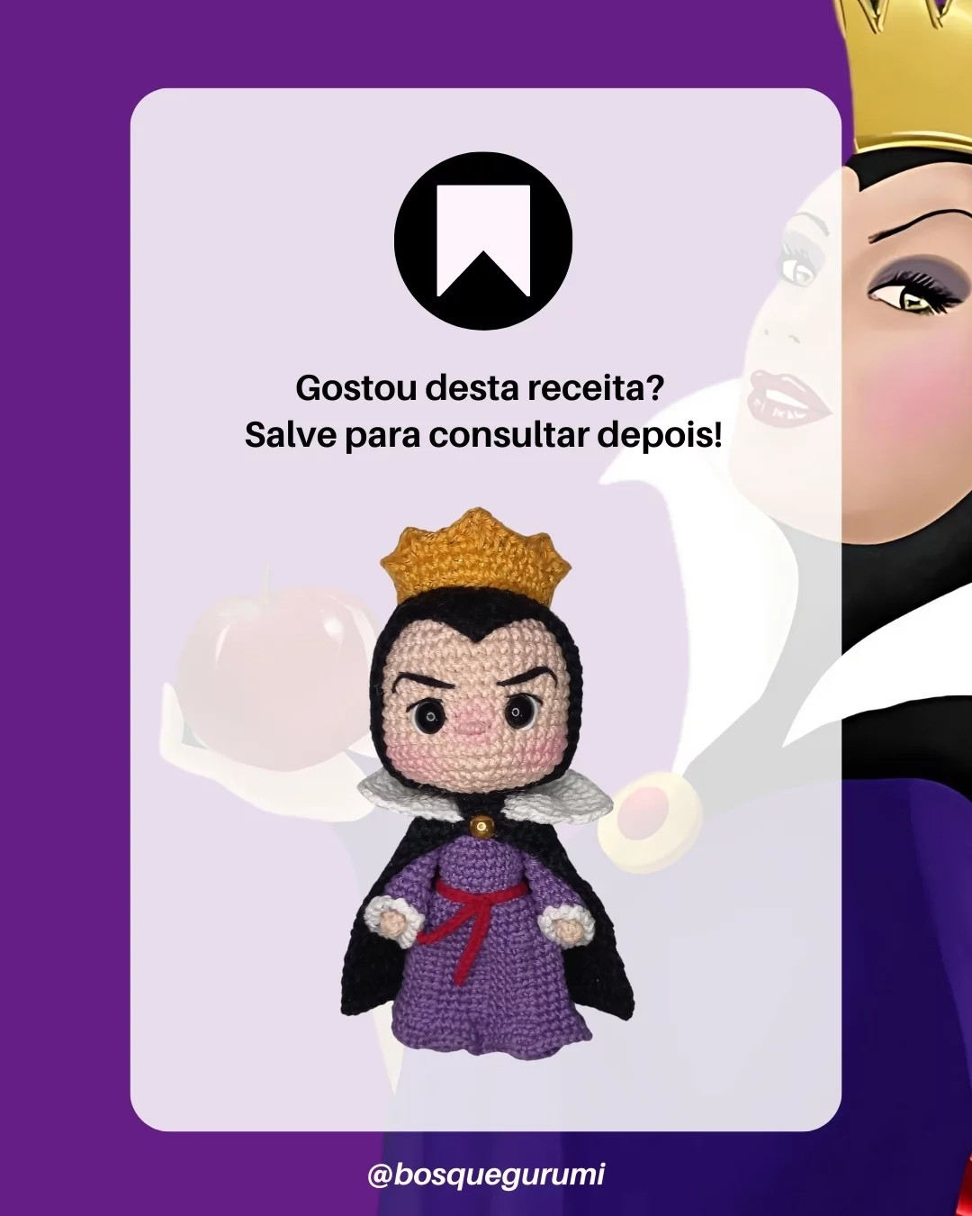 Gráfico de amigurumi grátis: Rainha Má