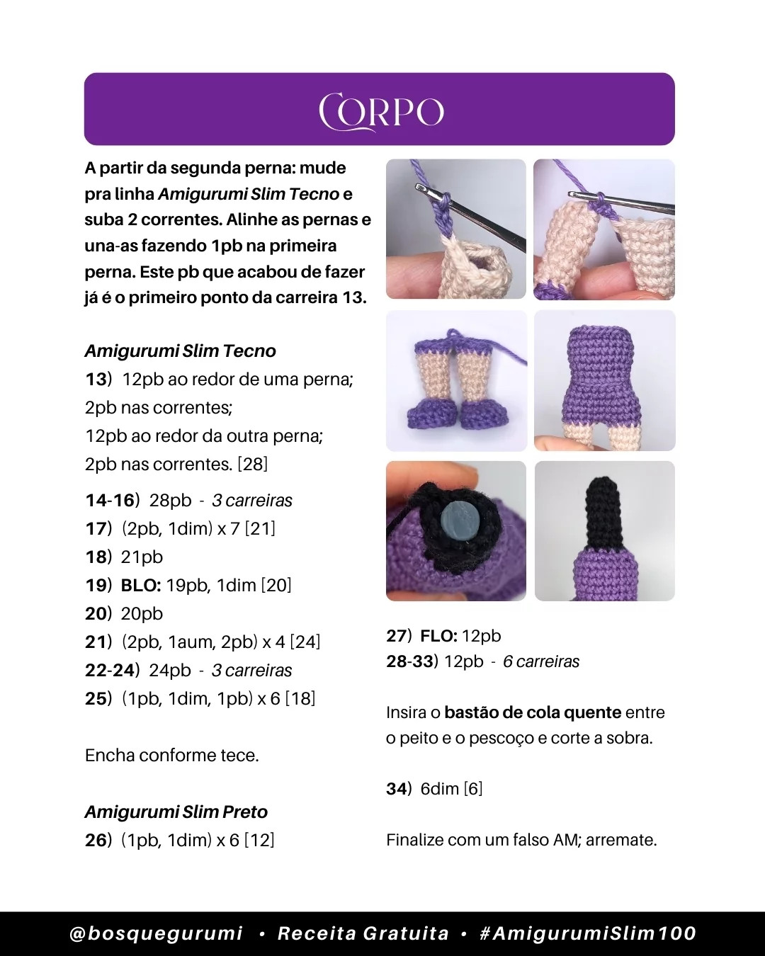 Gráfico de amigurumi grátis: Rainha Má