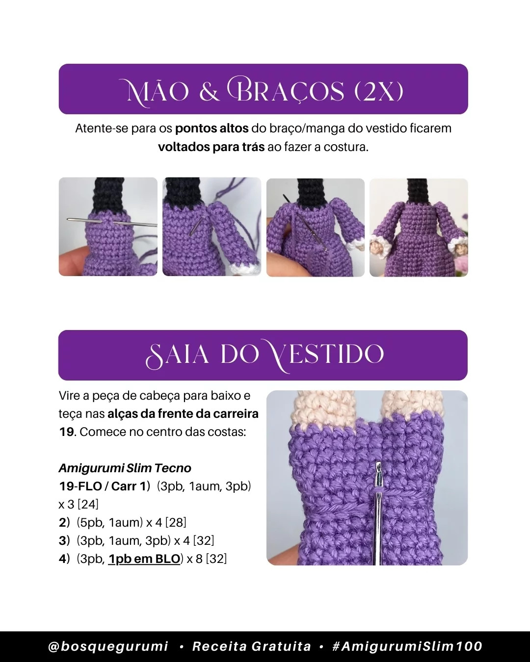 Gráfico de amigurumi grátis: Rainha Má