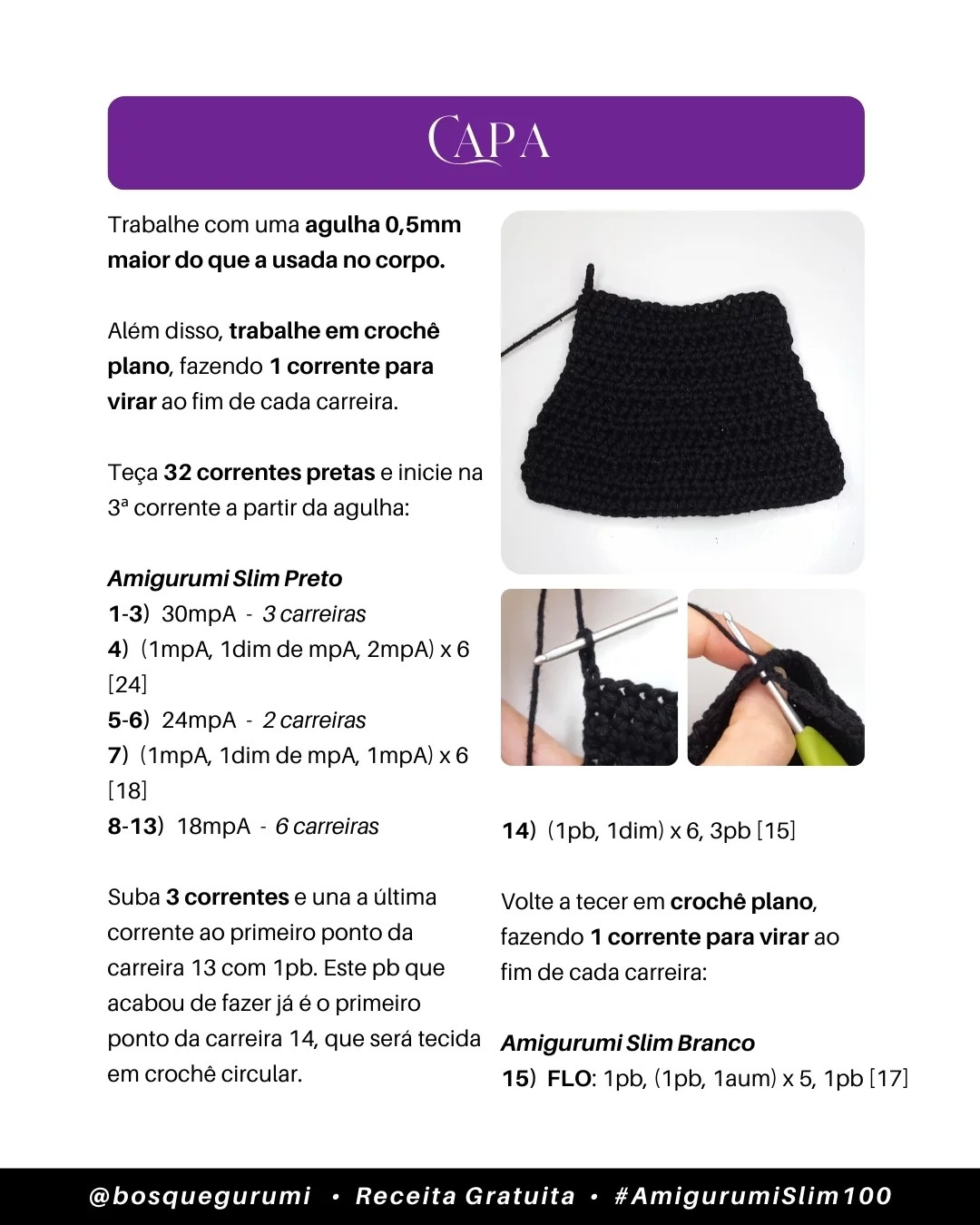 Gráfico de amigurumi grátis: Rainha Má