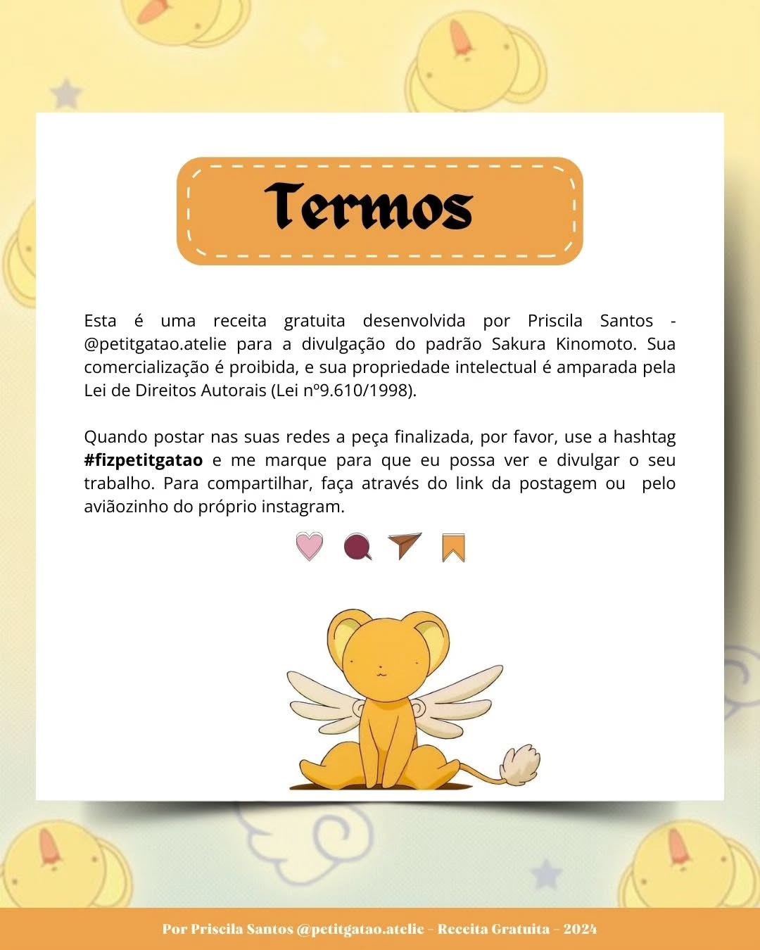 Gráfico de amigurumi Kero e Sakura grátis!