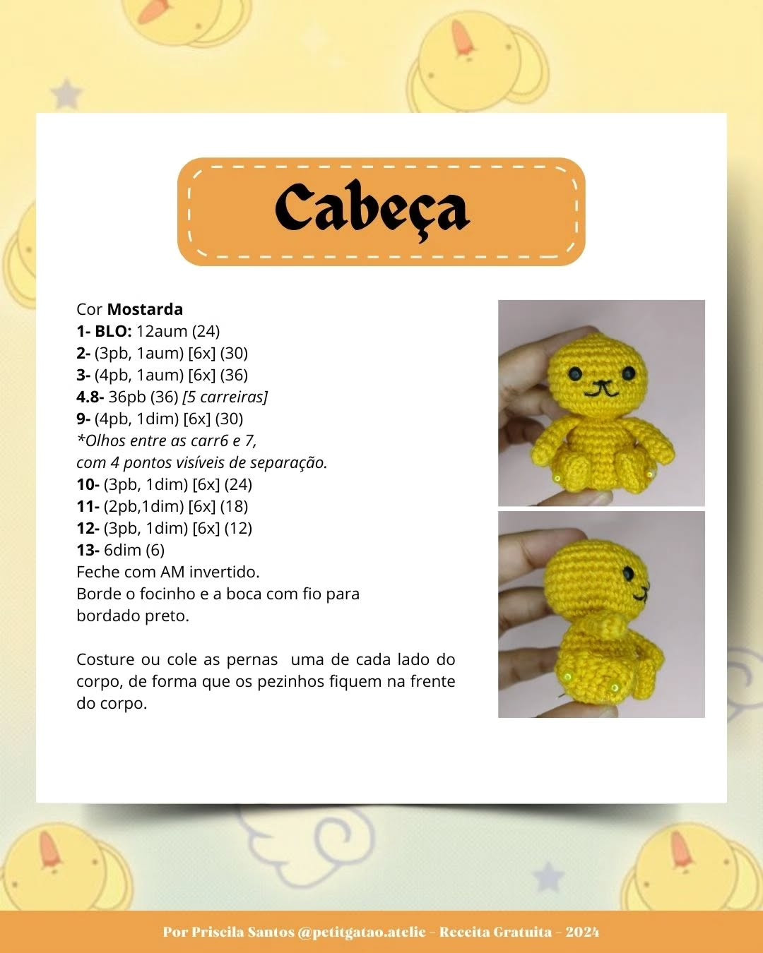 Gráfico de amigurumi Kero e Sakura grátis!