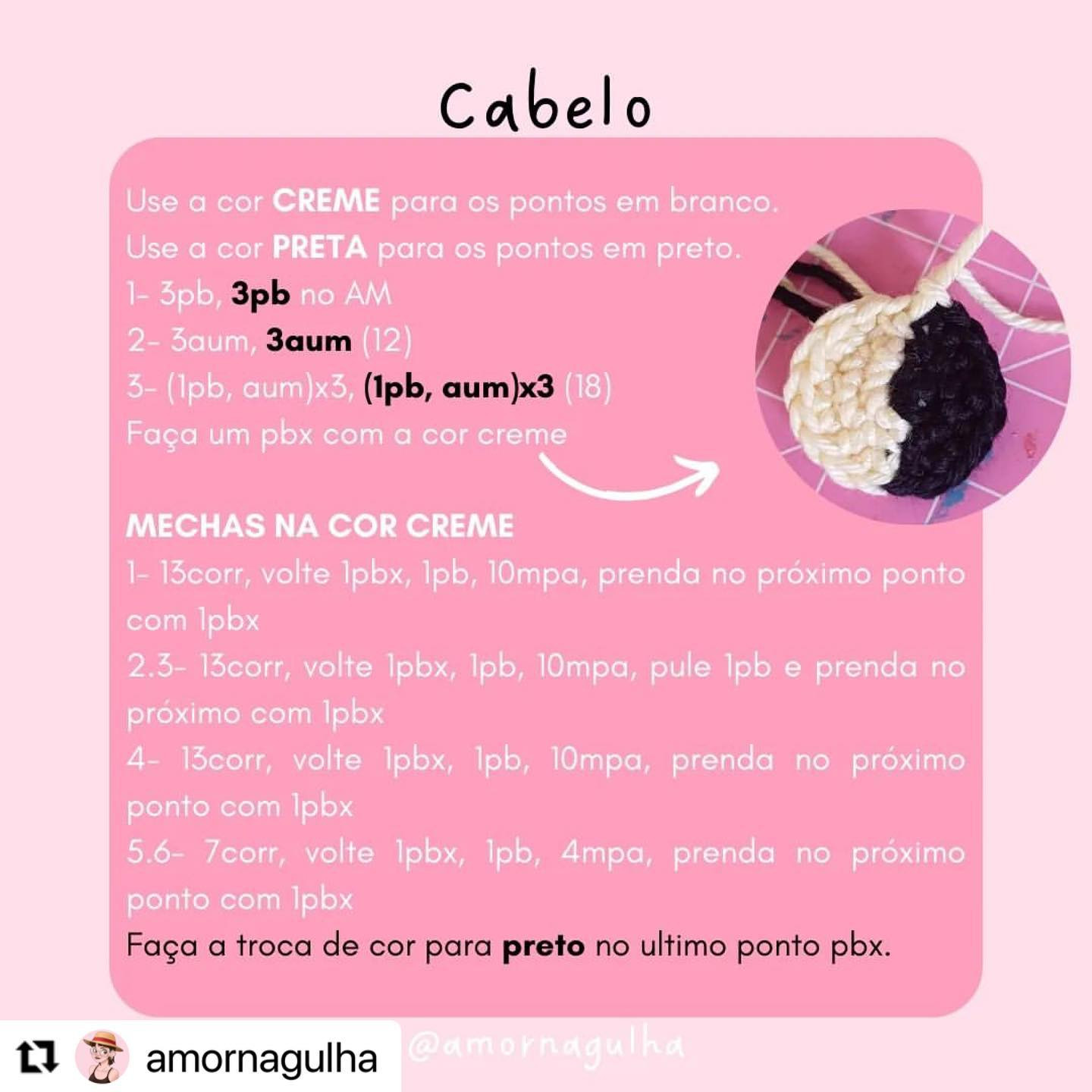 Gráfico de Amigurumi Melanie: Receita Gratuita!