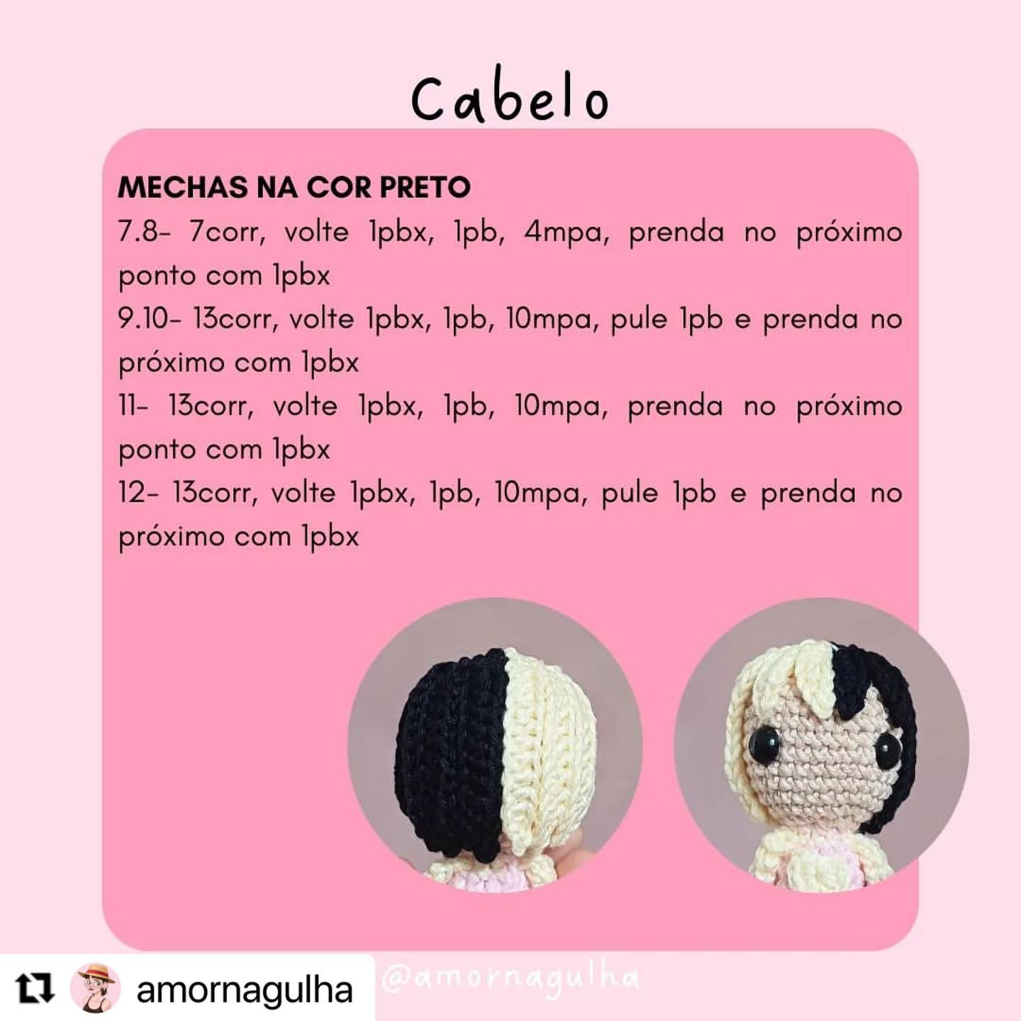 Gráfico de Amigurumi Melanie: Receita Gratuita!