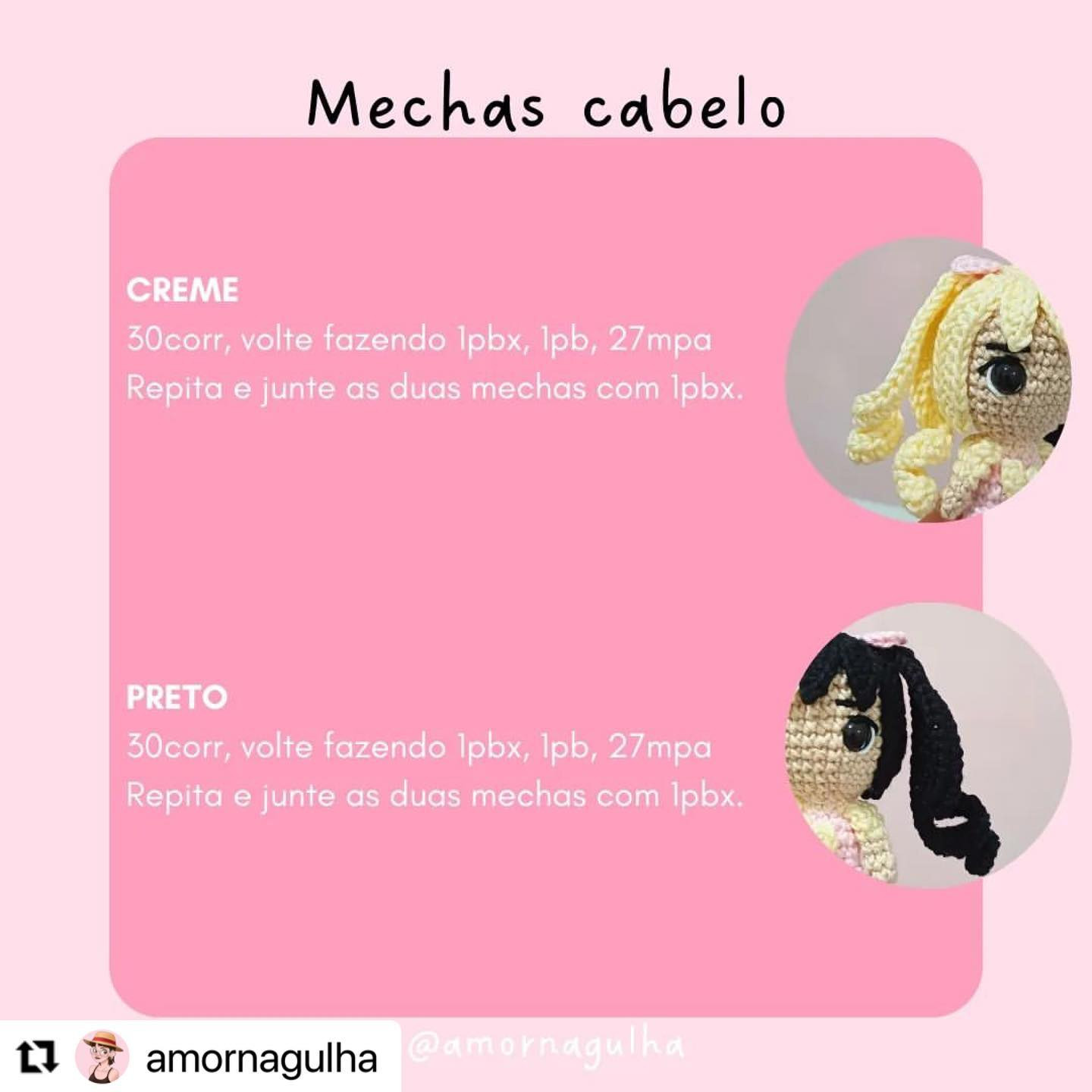 Gráfico de Amigurumi Melanie: Receita Gratuita!