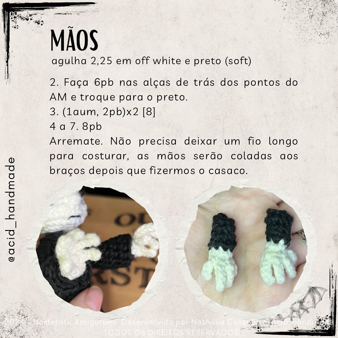 Gráfico de amigurumi Nosferatu grátis