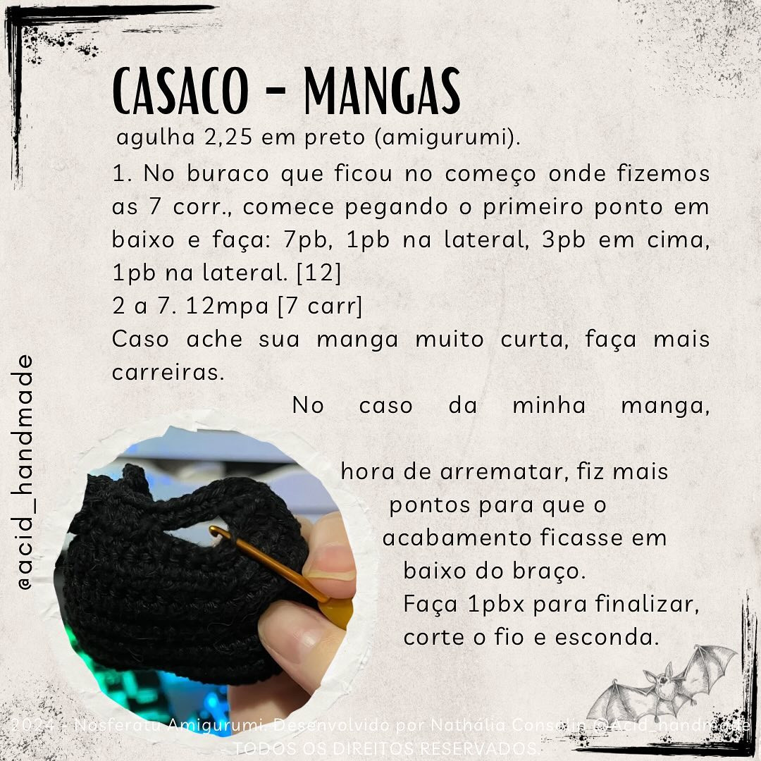 Gráfico de amigurumi Nosferatu grátis