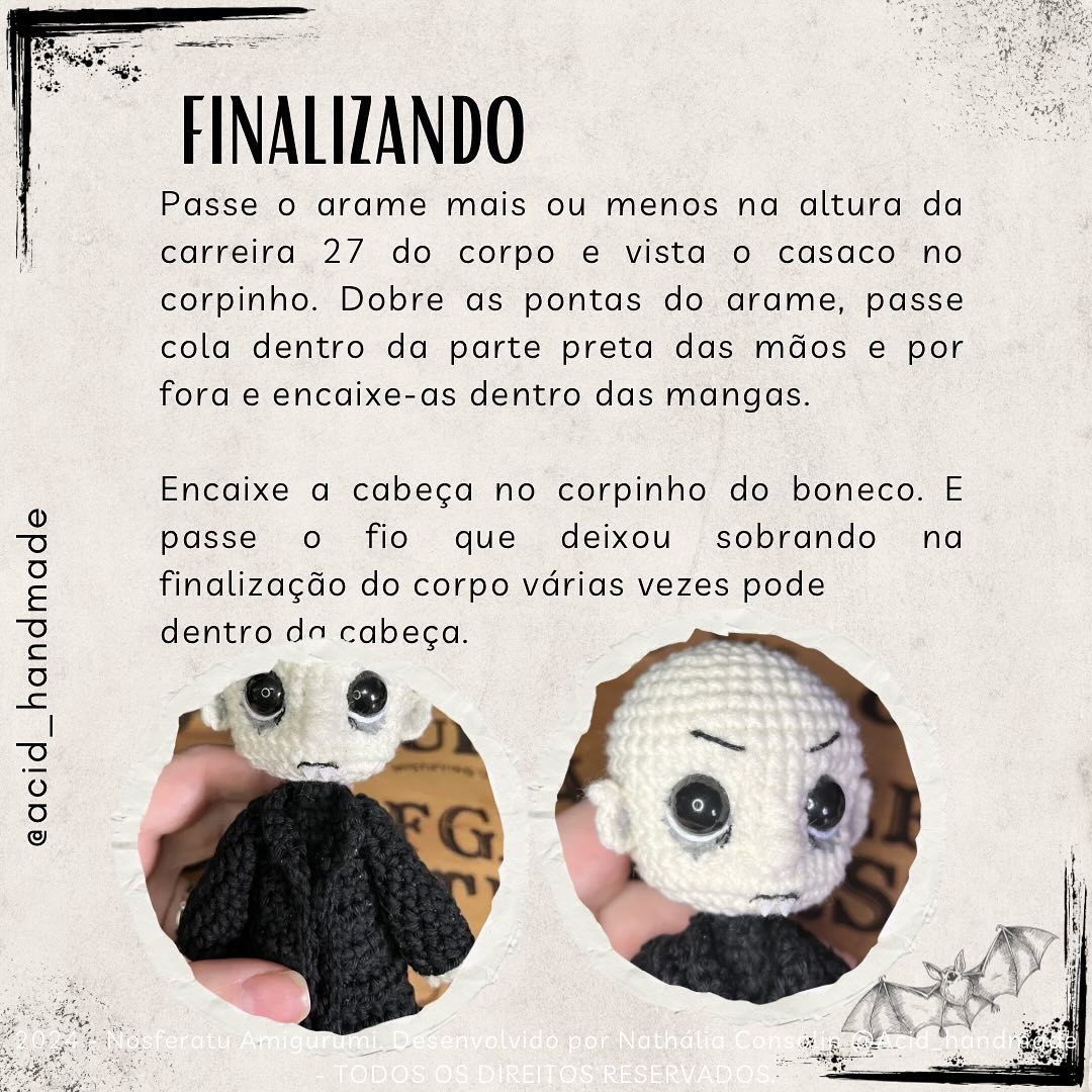 Gráfico de amigurumi Nosferatu grátis