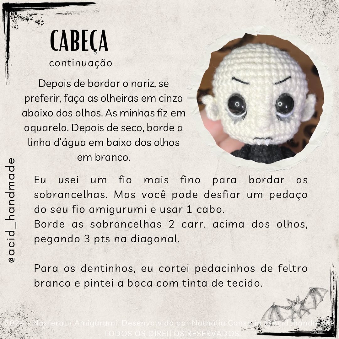 Gráfico de amigurumi Nosferatu grátis