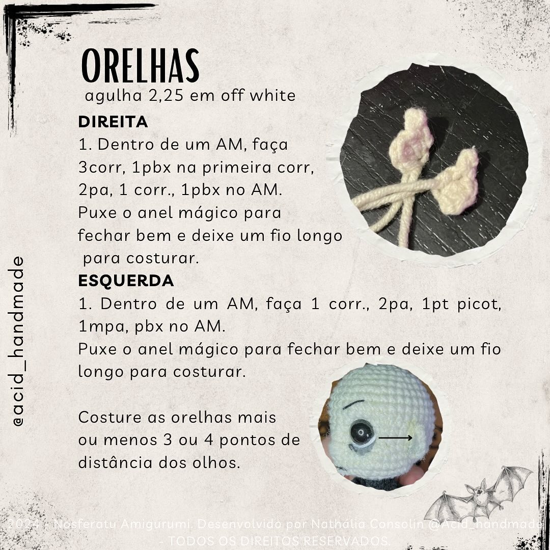 Gráfico de amigurumi Nosferatu grátis