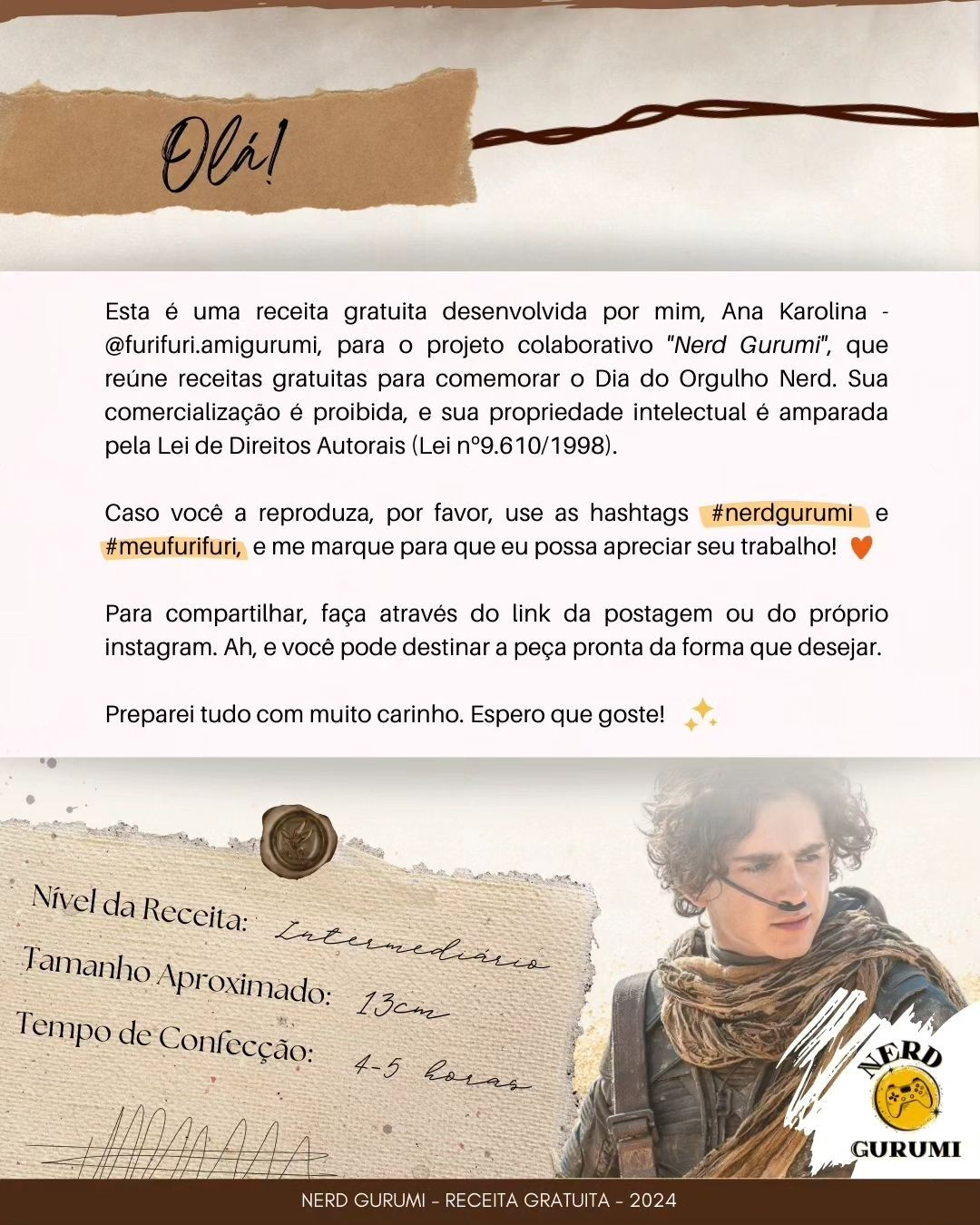 Gráfico de Amigurumi Paul Atreides - Dune - Grátis