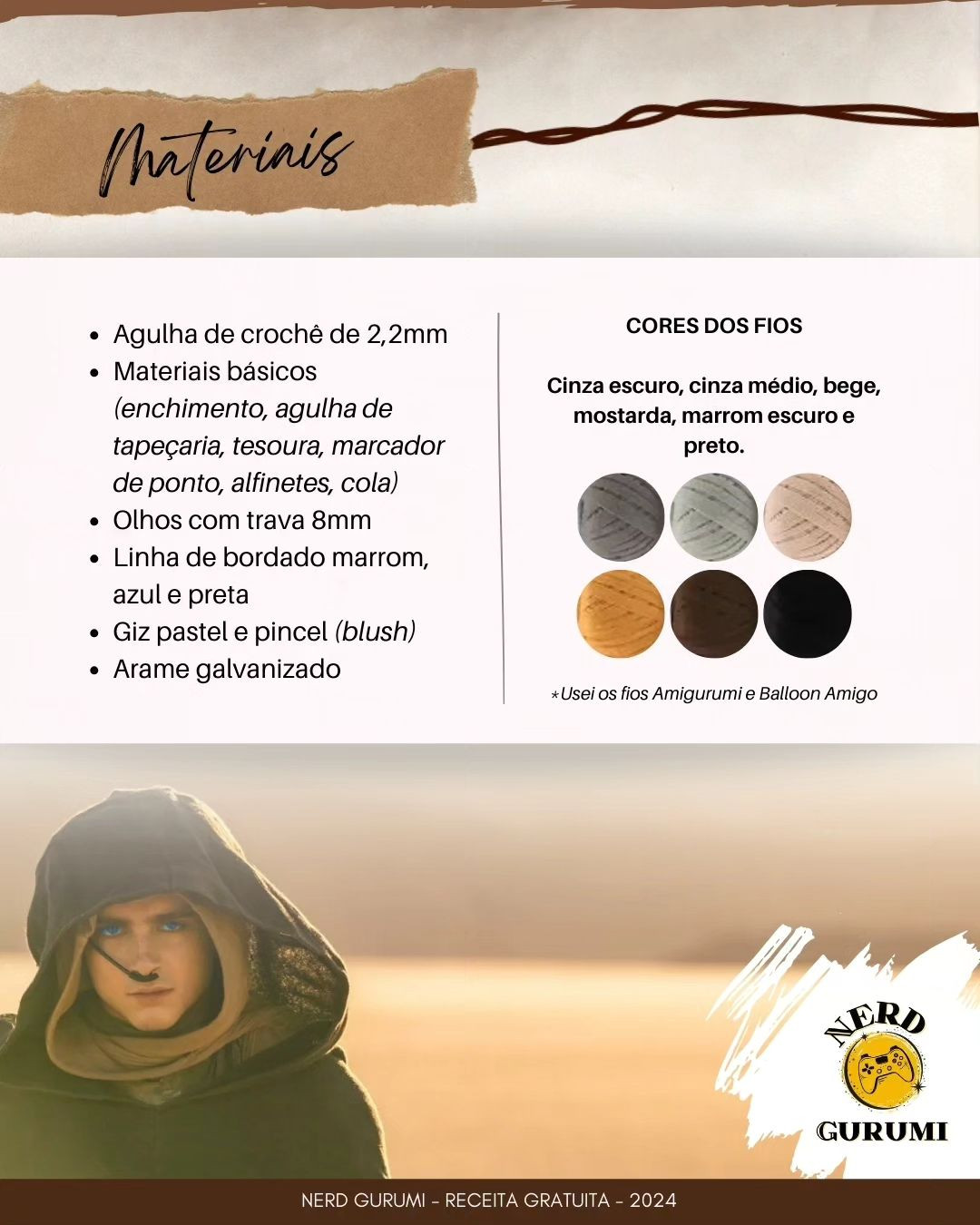Gráfico de Amigurumi Paul Atreides - Dune - Grátis