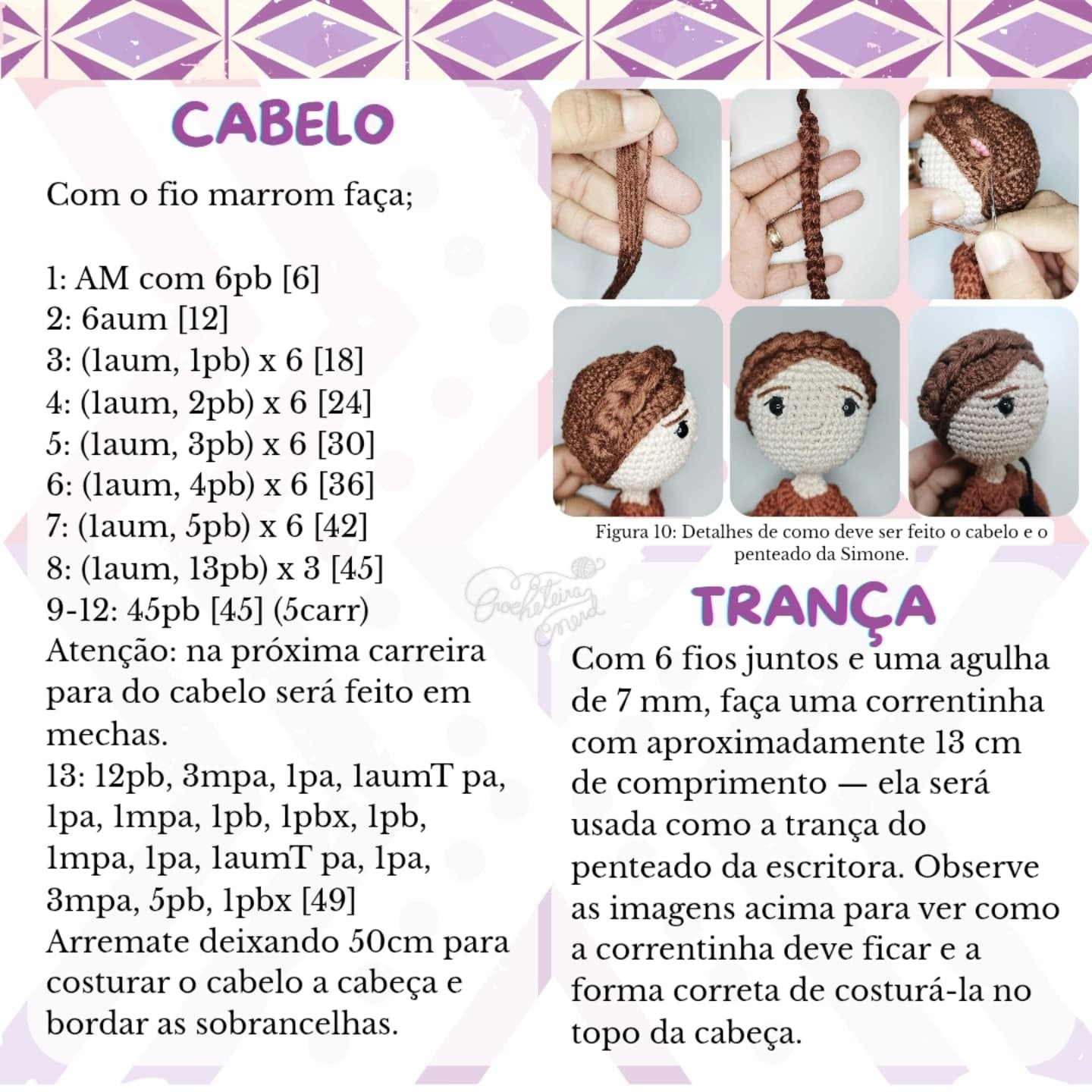 Gráfico de amigurumi Simone de Beauvoir