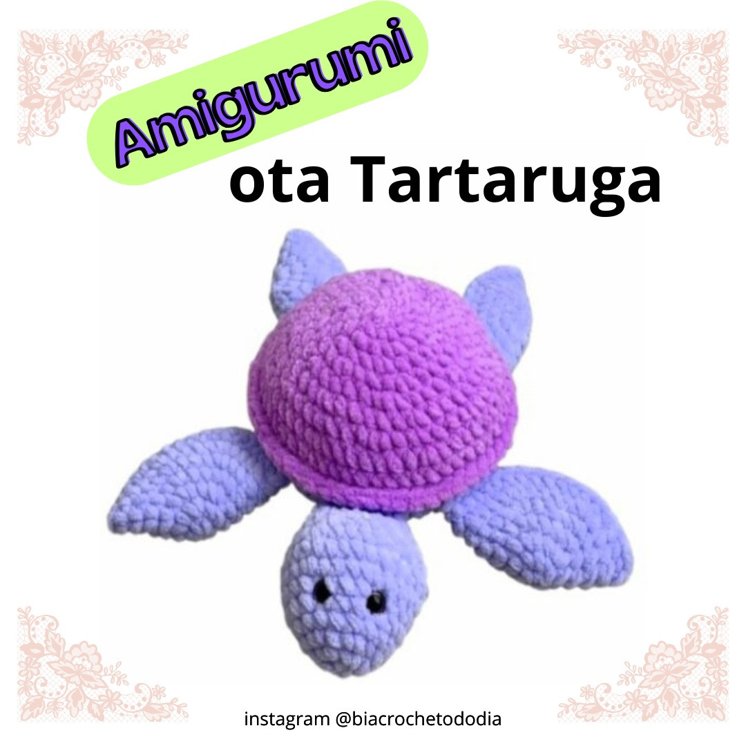 Gráfico de Amigurumi Tartaruga: Mimo em crochê para iniciantes!