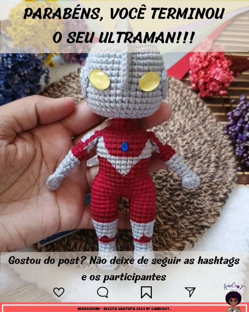 Gráfico de Amigurumi Ultraman: Faça seu próprio herói!