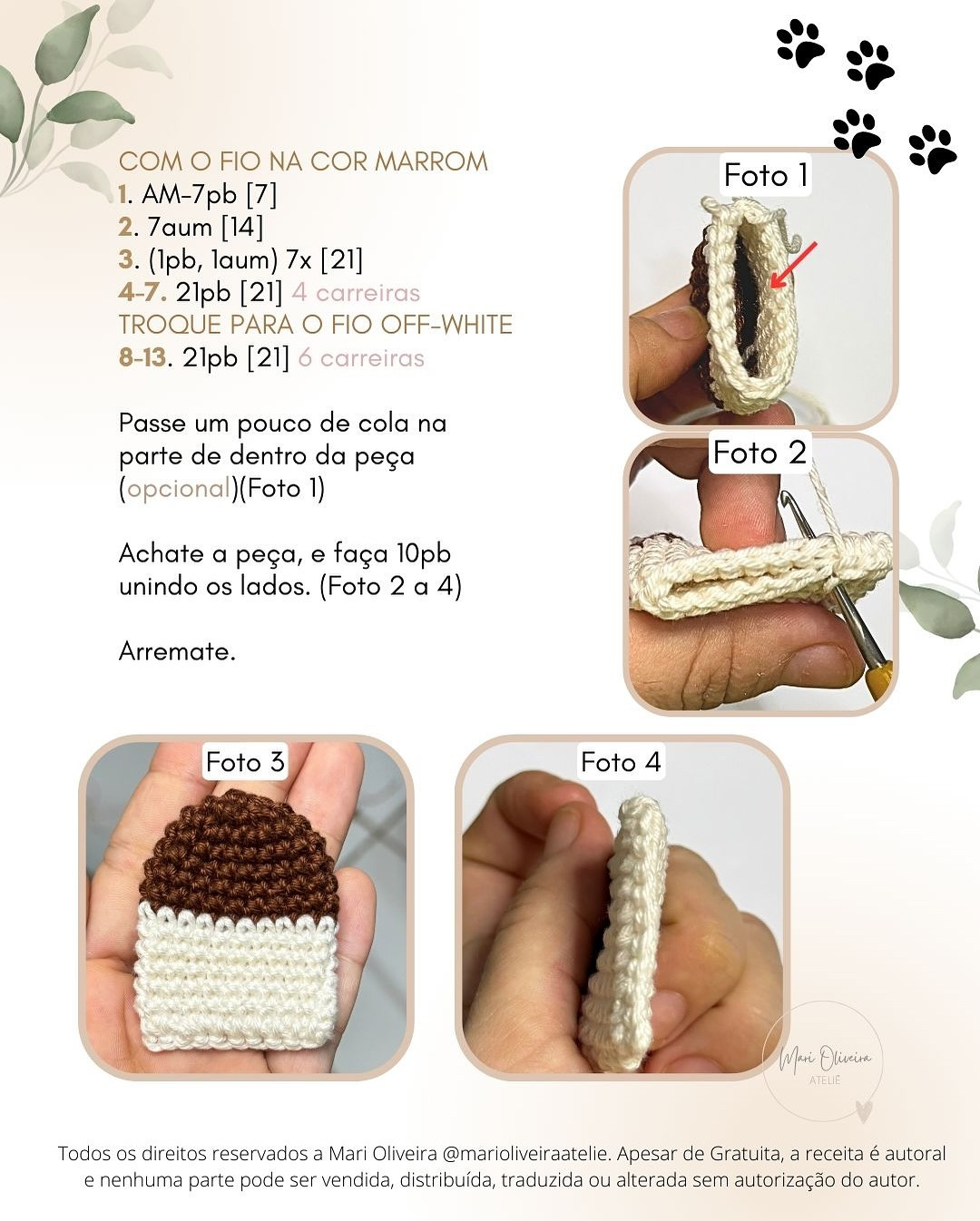 Gráfico de crochê: Adorável Cachorrinho de Crochê