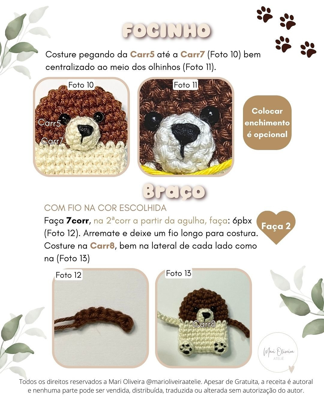 Gráfico de crochê: Adorável Cachorrinho de Crochê