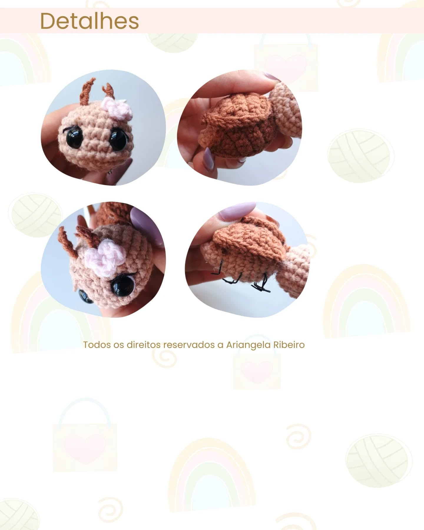 Gráfico de crochê amigurumi Cerejinha: receita gratuita.