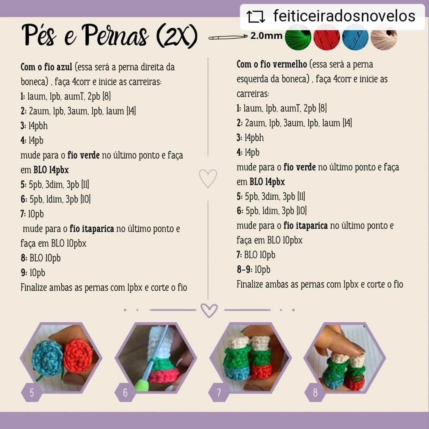 Gráfico de crochê amigurumi da Emília
