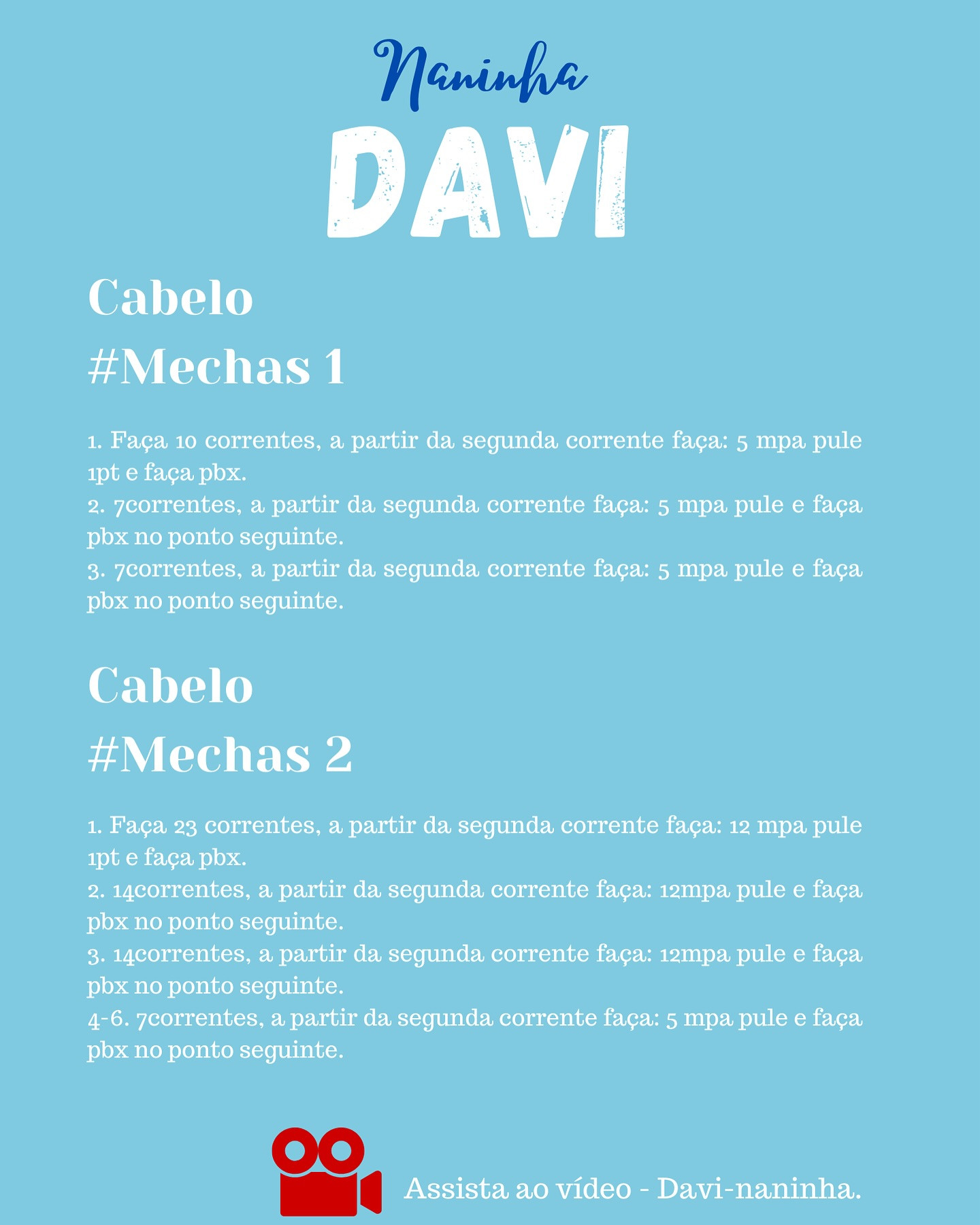 Gráfico de crochê: Bebê Davi em mantinha azul.