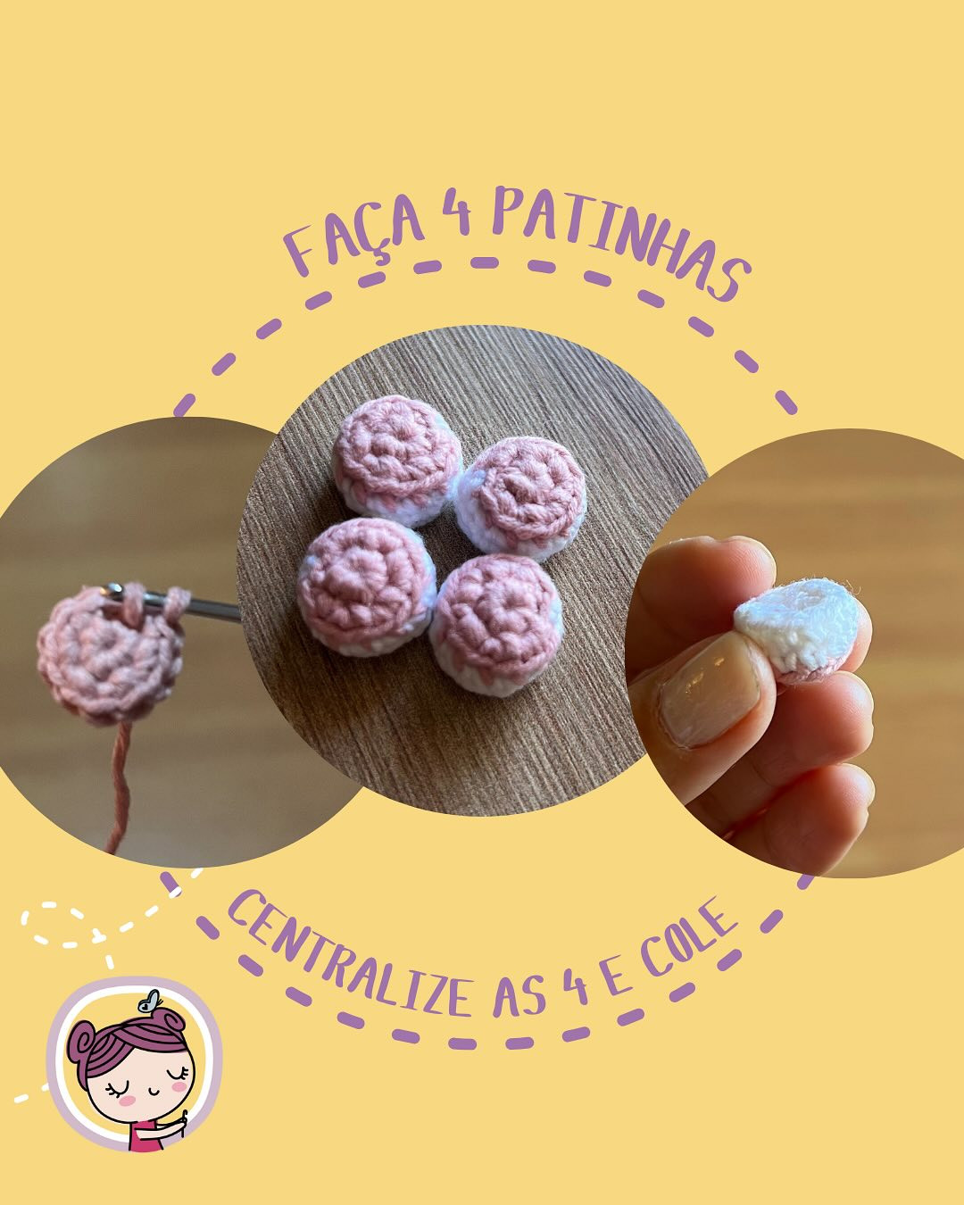 Gráfico de crochê: Bolinha Coelho da Páscoa