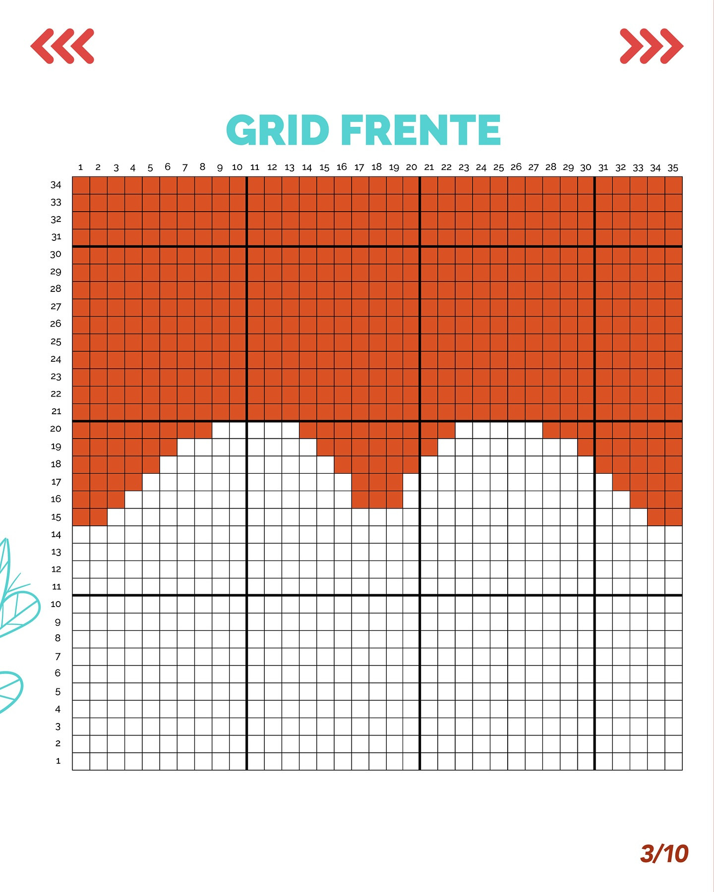 Gráfico de crochê: Bolsinhas de raposa e esquilo