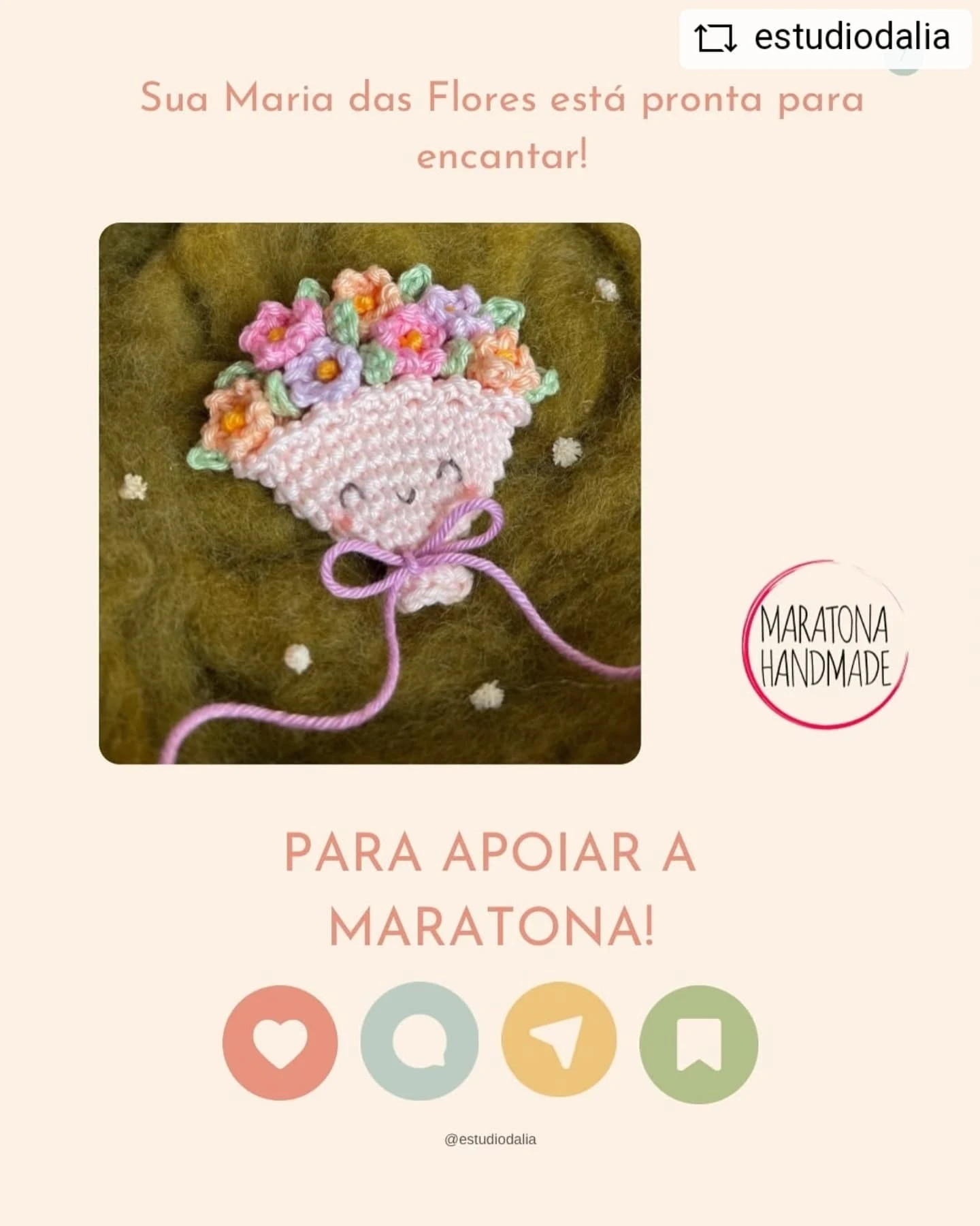 Gráfico de crochê: Bouquet de flores charmoso