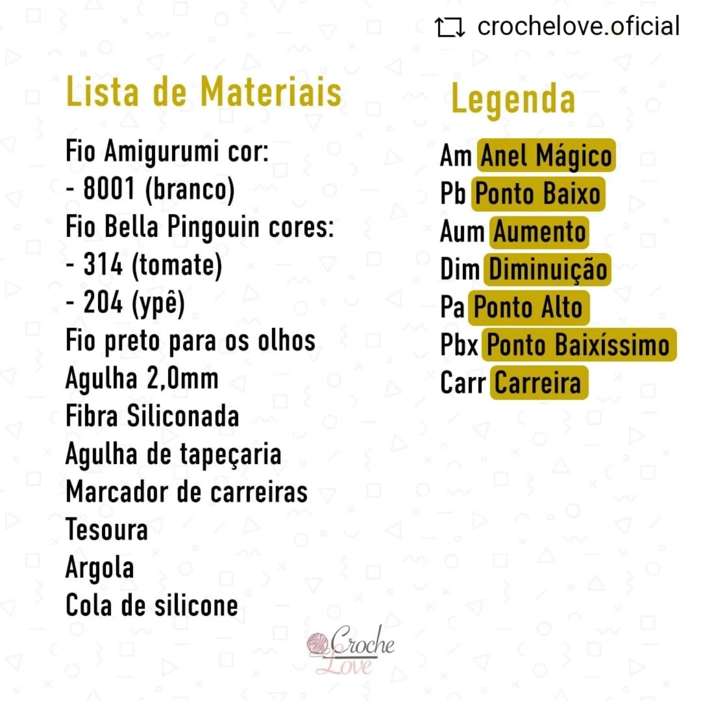 Gráfico de crochê: chaveiro Hello Kitty