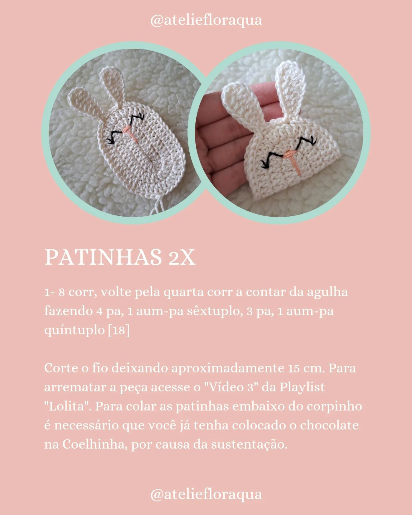 Gráfico de crochê: coelhinha Lolita porta-biscoitos