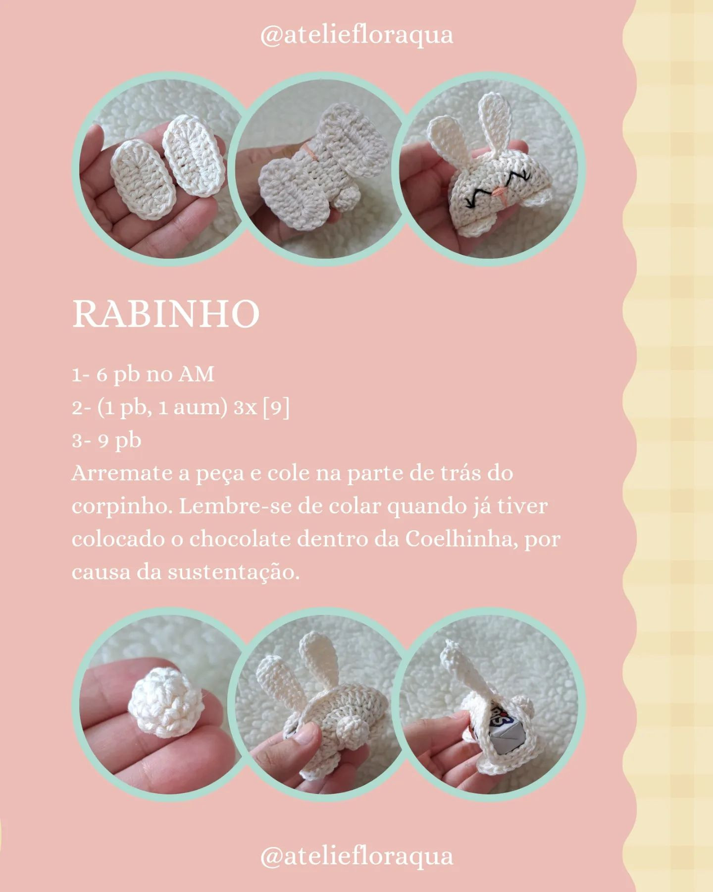 Gráfico de crochê: coelhinha Lolita porta-biscoitos