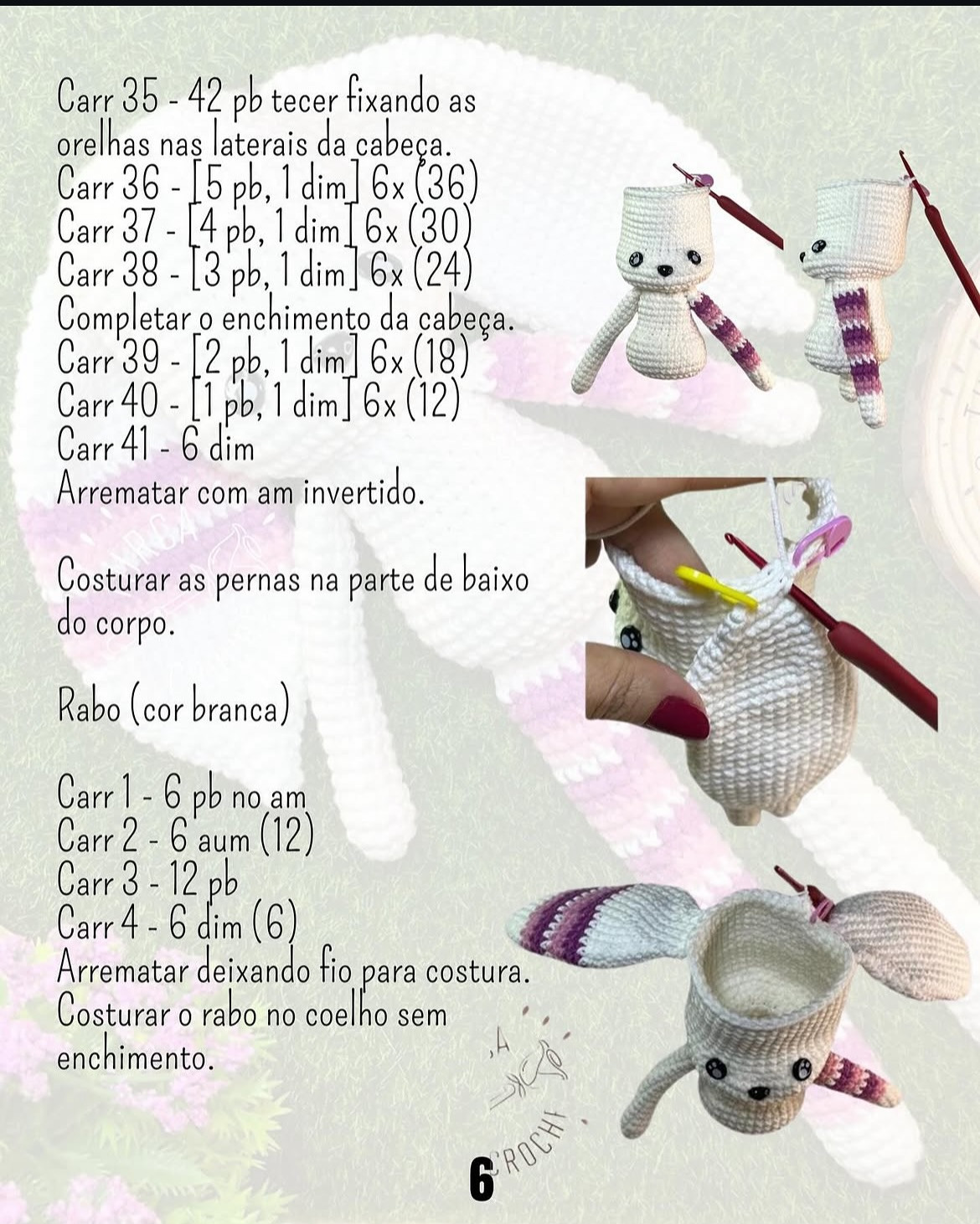 Gráfico de crochê: Coelho Zé Pancinha