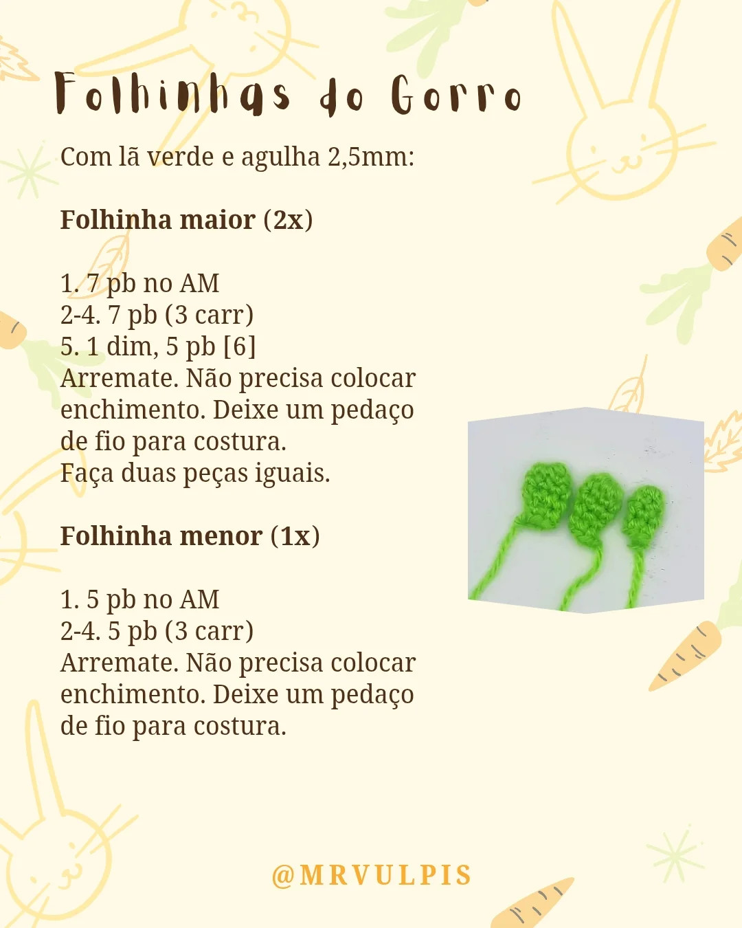 Gráfico de crochê: coelhos Stella e Jasper