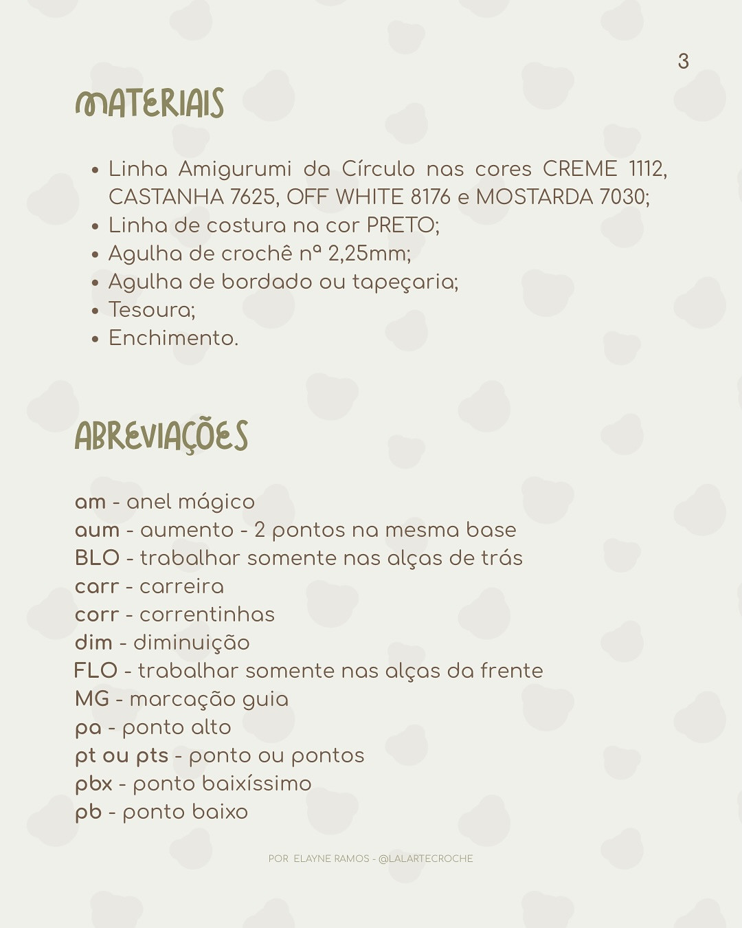 Gráfico de crochê da abelhinha Bel