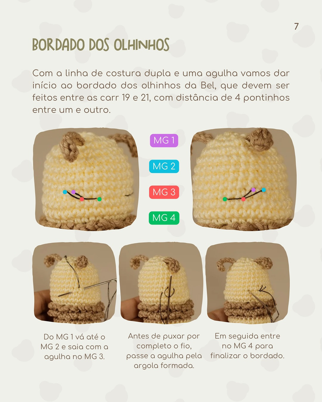 Gráfico de crochê da abelhinha Bel